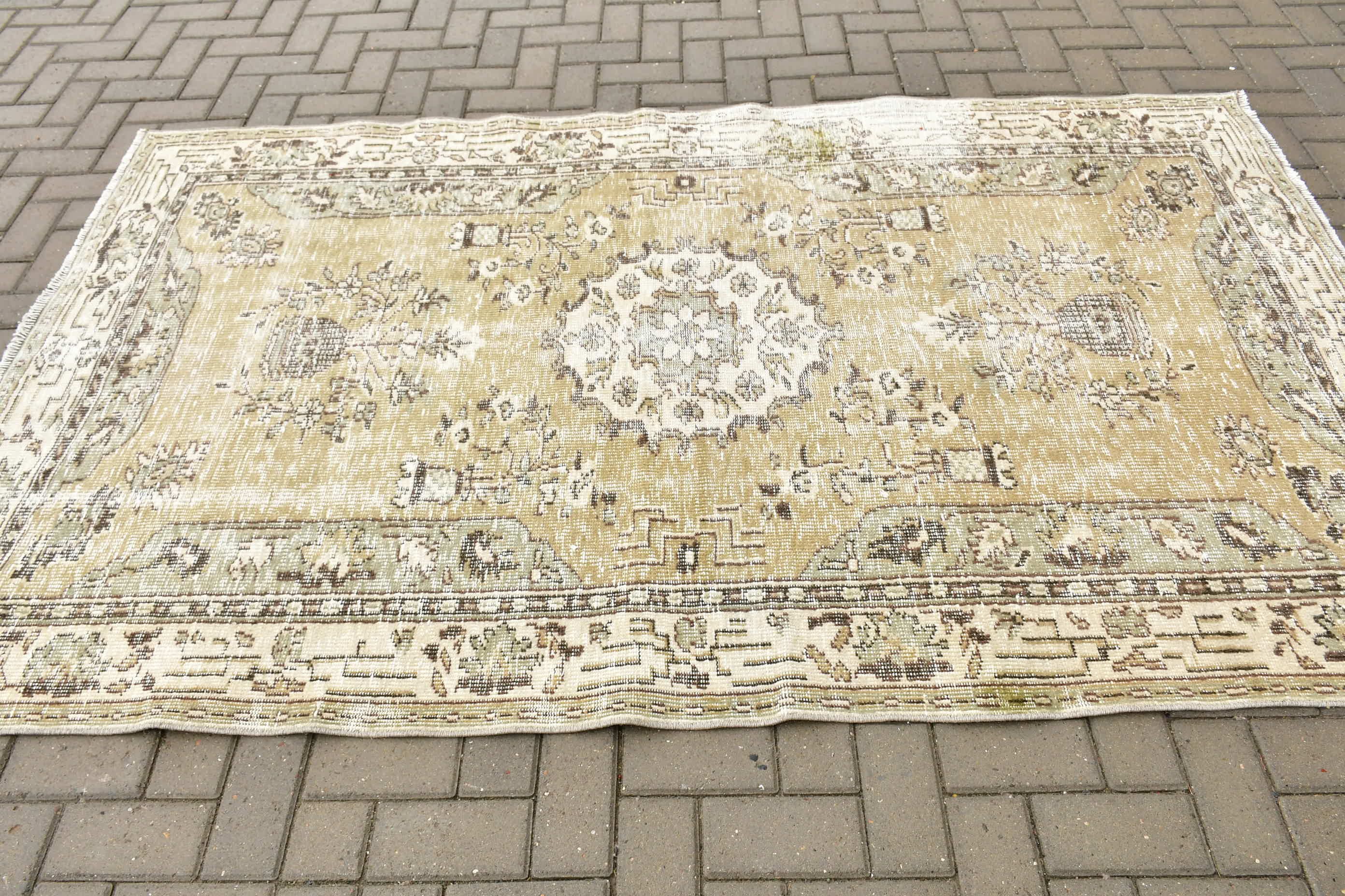 Anatolian Rug, 4.9x8.1 ft Area Rug, Beige Anatolian Rug, Turkish Rug, Vintage Rug, Dining Room Rug, Nursery Rugs, Cute Rugs