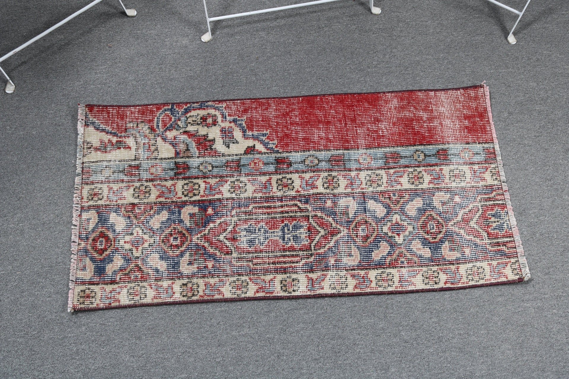 Boho Halı, 1.6x3.2 ft Küçük Halılar, Vintage Halı, Yatak Odası Halısı, Mavi Modern Halı, Duvara Asılı Halılar, Geometrik Halılar, Türk Halısı, Lüks Halılar