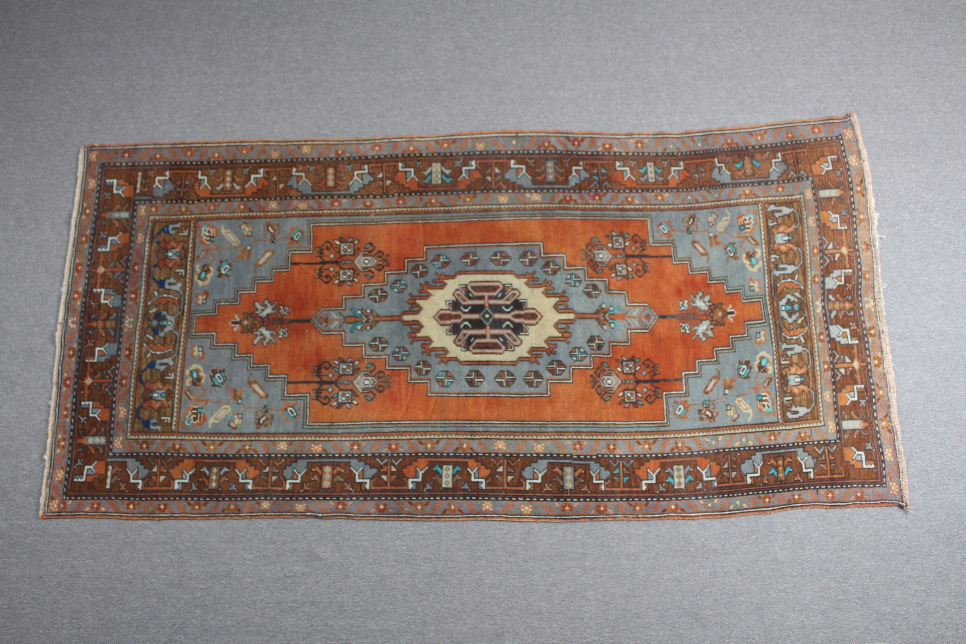 Home Decor Rug, Bedroom Rug, Nursery Rug, Vintage Rug, Orange Anatolian Rug, Outdoor Rug, Turkish Rug, 4.2x8.9 ft Area Rug, Rugs for Area