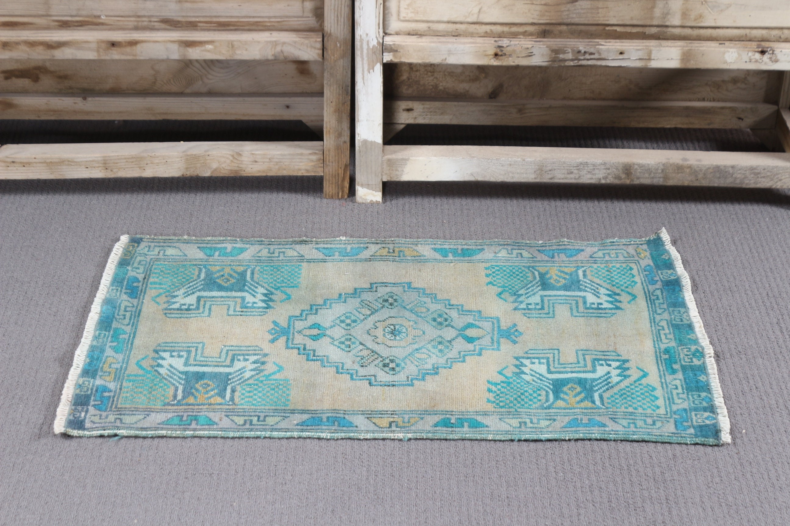 Rugs for Entry, Vintage Rugs, Moroccan Rug, Ethnic Rug, Bath Rug, 1.7x2.9 ft Small Rugs, Kitchen Rug, Blue Kitchen Rug, Turkish Rugs