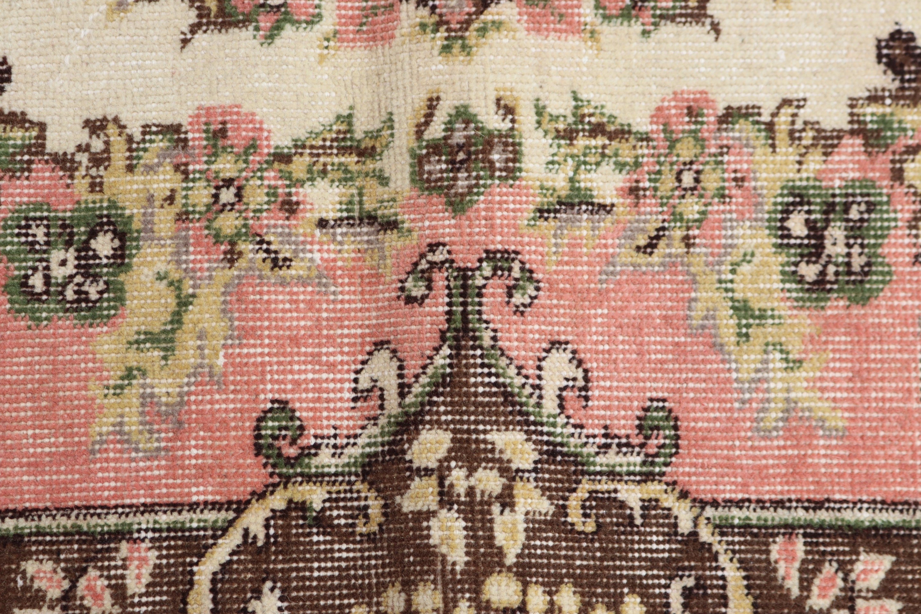 Vintage Rug, Floor Rugs, Neutral Rug, 3.8x6.7 ft Area Rug, Rugs for Bedroom, Pink Handwoven Rug, Turkish Rug, Nursery Rugs