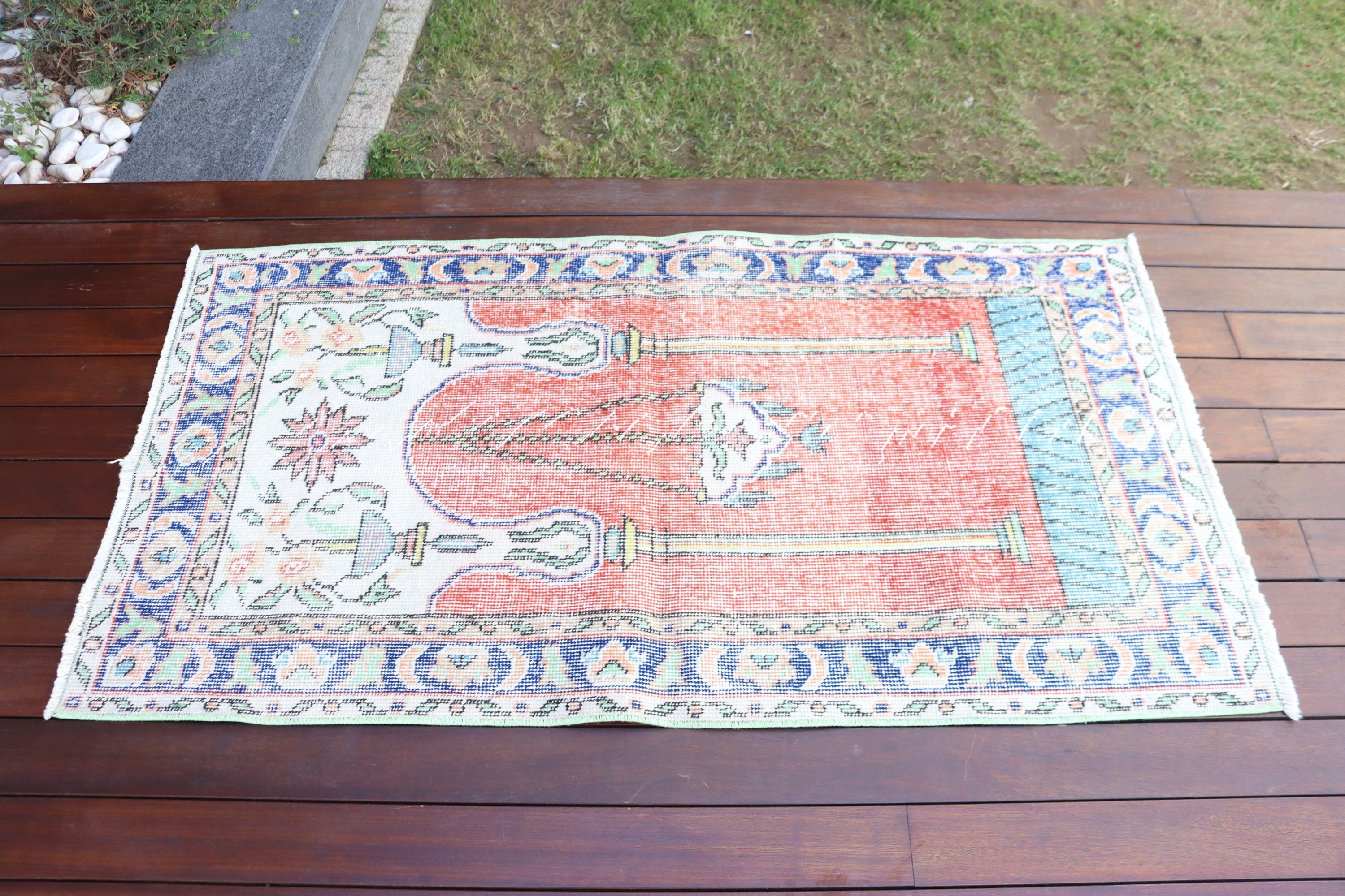 Aztec Rug, Small Boho Rugs, Handwoven Rug, Statement Rugs, Turkish Rug, Door Mat Rug, Red Flatweave Rug, 2.6x4.8 ft Small Rug, Vintage Rugs