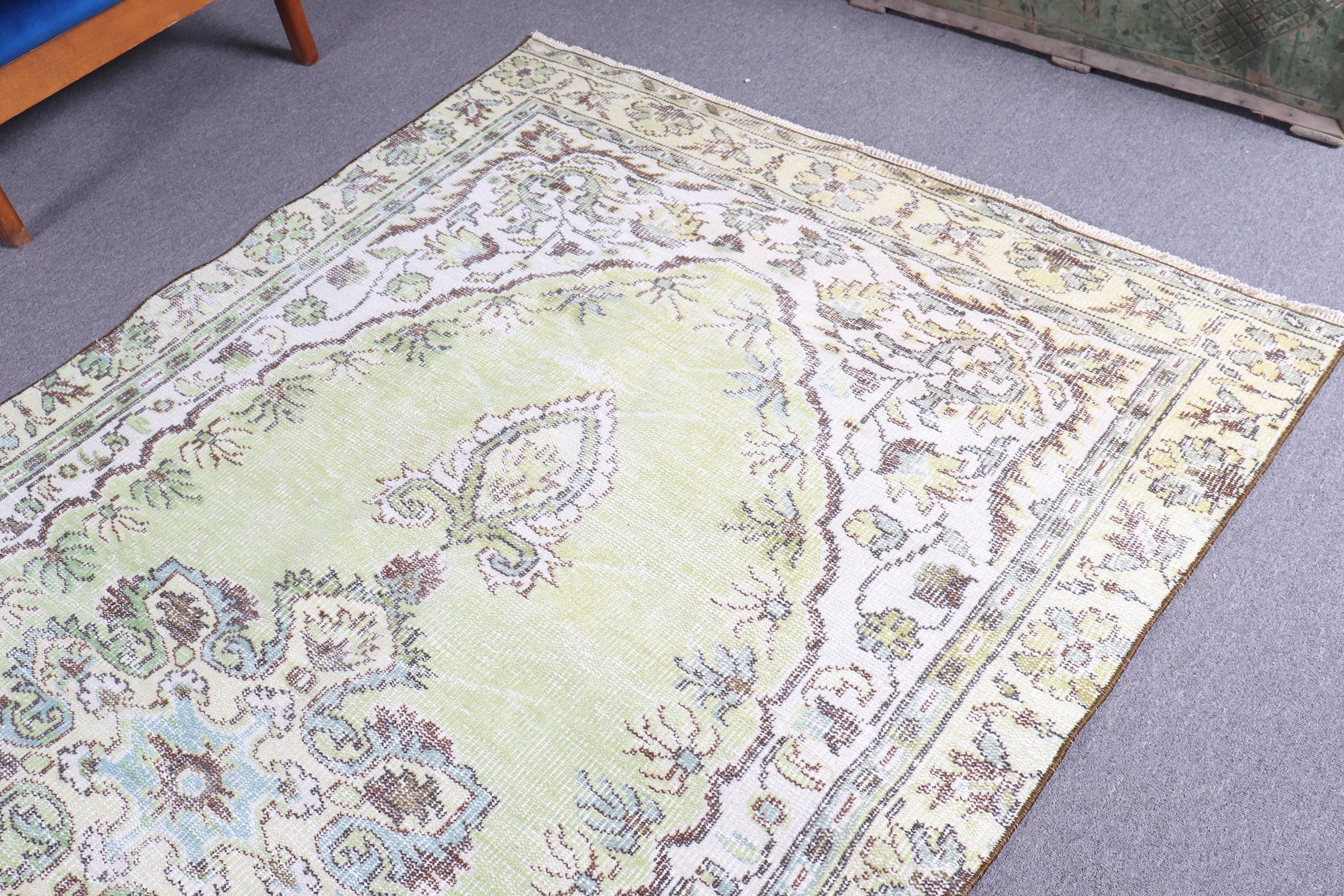 Oushak Rugs, Yellow Oriental Rugs, Bedroom Rug, 5x9 ft Large Rugs, Living Room Rug, Vintage Rug, Wool Rug, Vintage Decor Rug, Turkish Rug