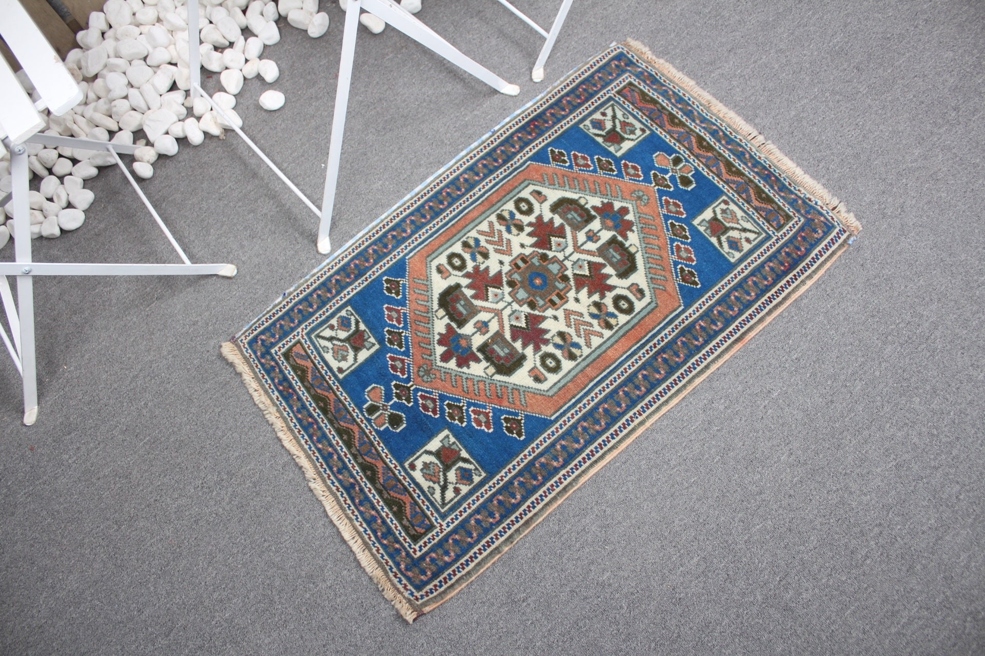 Antique Rugs, Moroccan Rug, Blue Floor Rug, Wall Hanging Rug, Bathroom Rug, Nomadic Rug, Vintage Rug, 1.8x2.8 ft Small Rug, Turkish Rugs