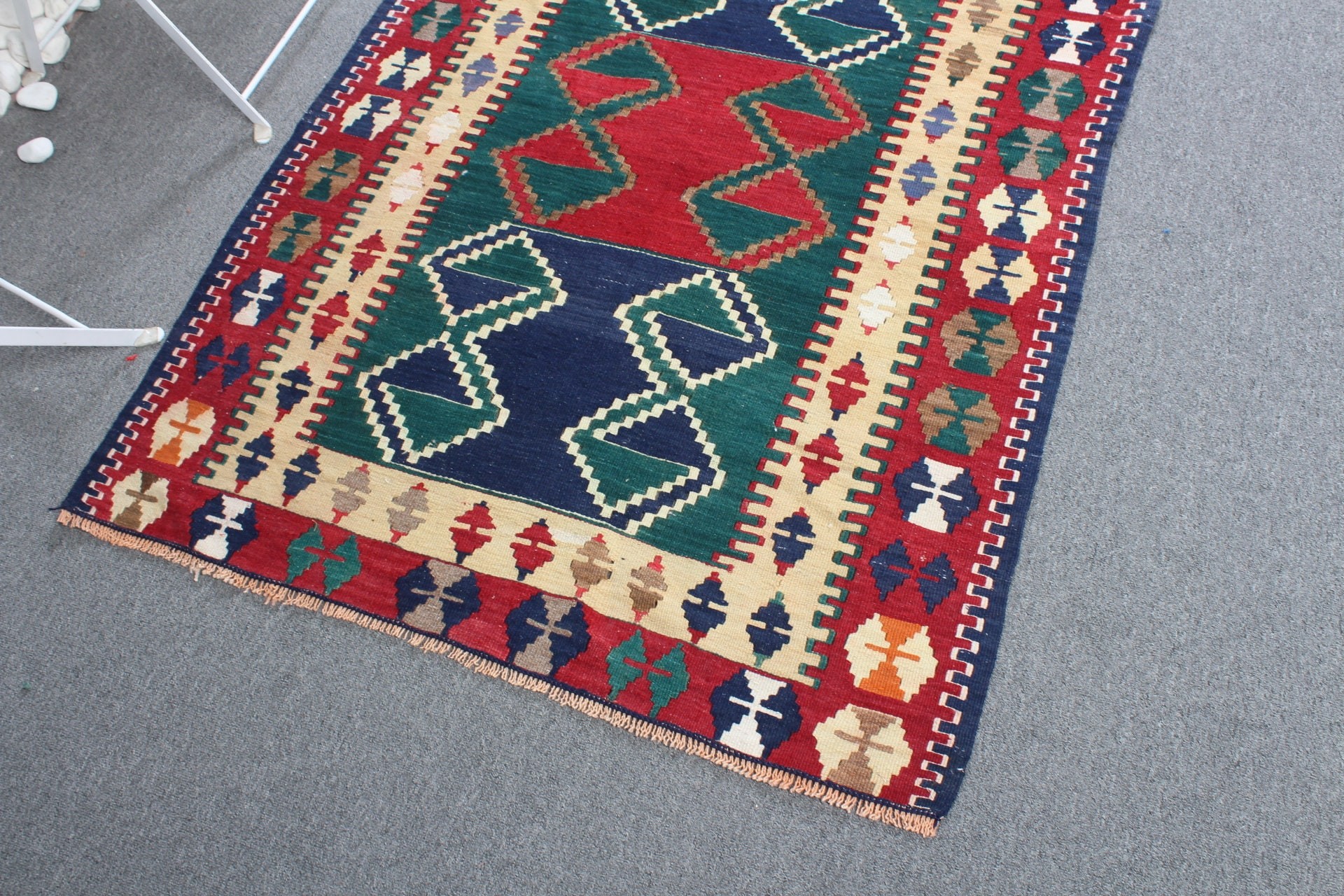 Rugs for Bath, Kilim, Turkish Rugs, Bright Rugs, Vintage Rug, Kitchen Rug, Oushak Rugs, Entry Rugs, 3.1x4.2 ft Small Rugs, Red Bedroom Rugs