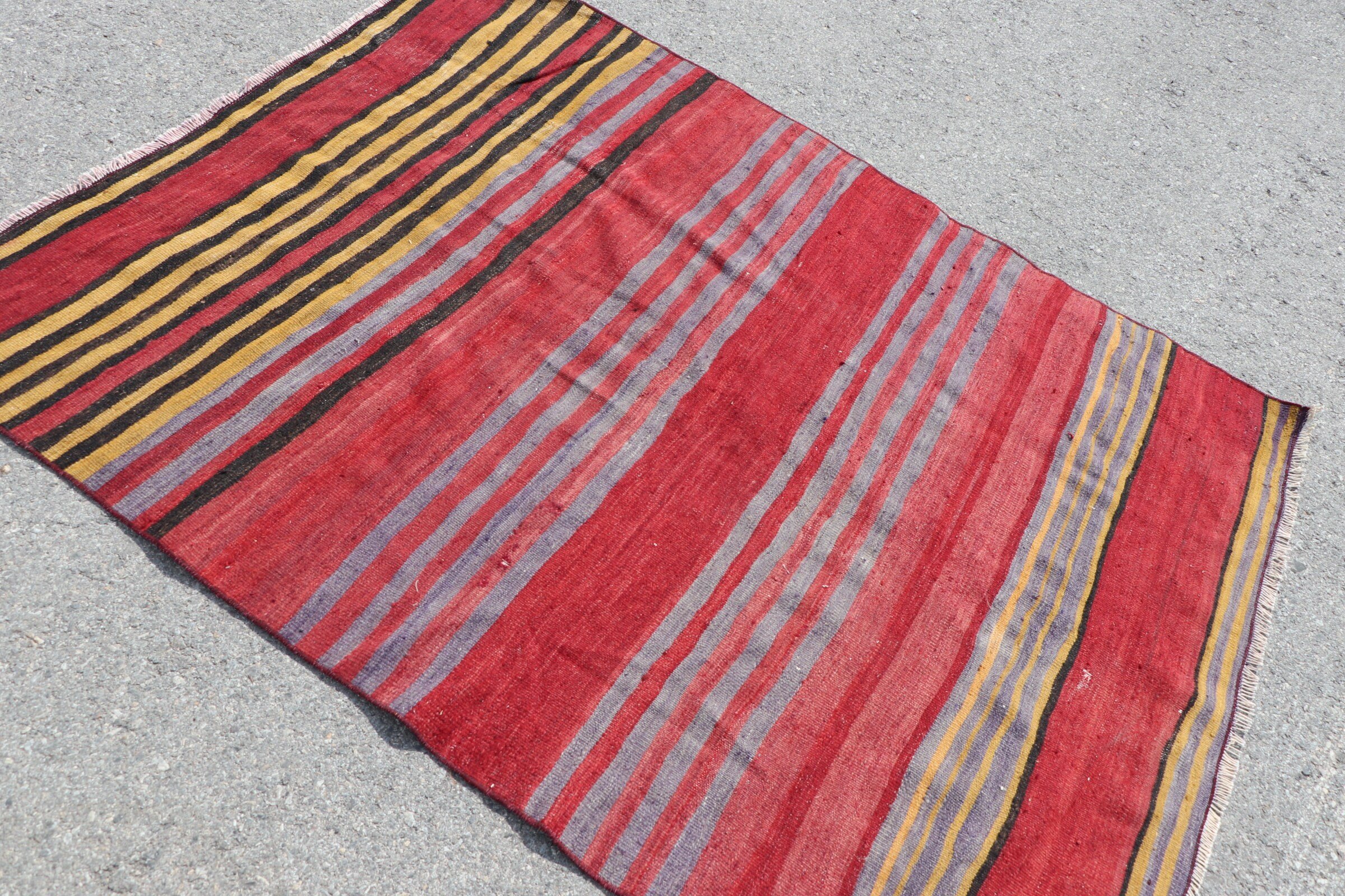 İç Mekan Halıları, Retro Halı, Oryantal Halı, Yemek Odası Halıları, Yatak Odası Halısı, Kırmızı Oryantal Halı, Kilim, 4.4x6.1 ft Alan Halısı, Vintage Halı, Türk Halısı