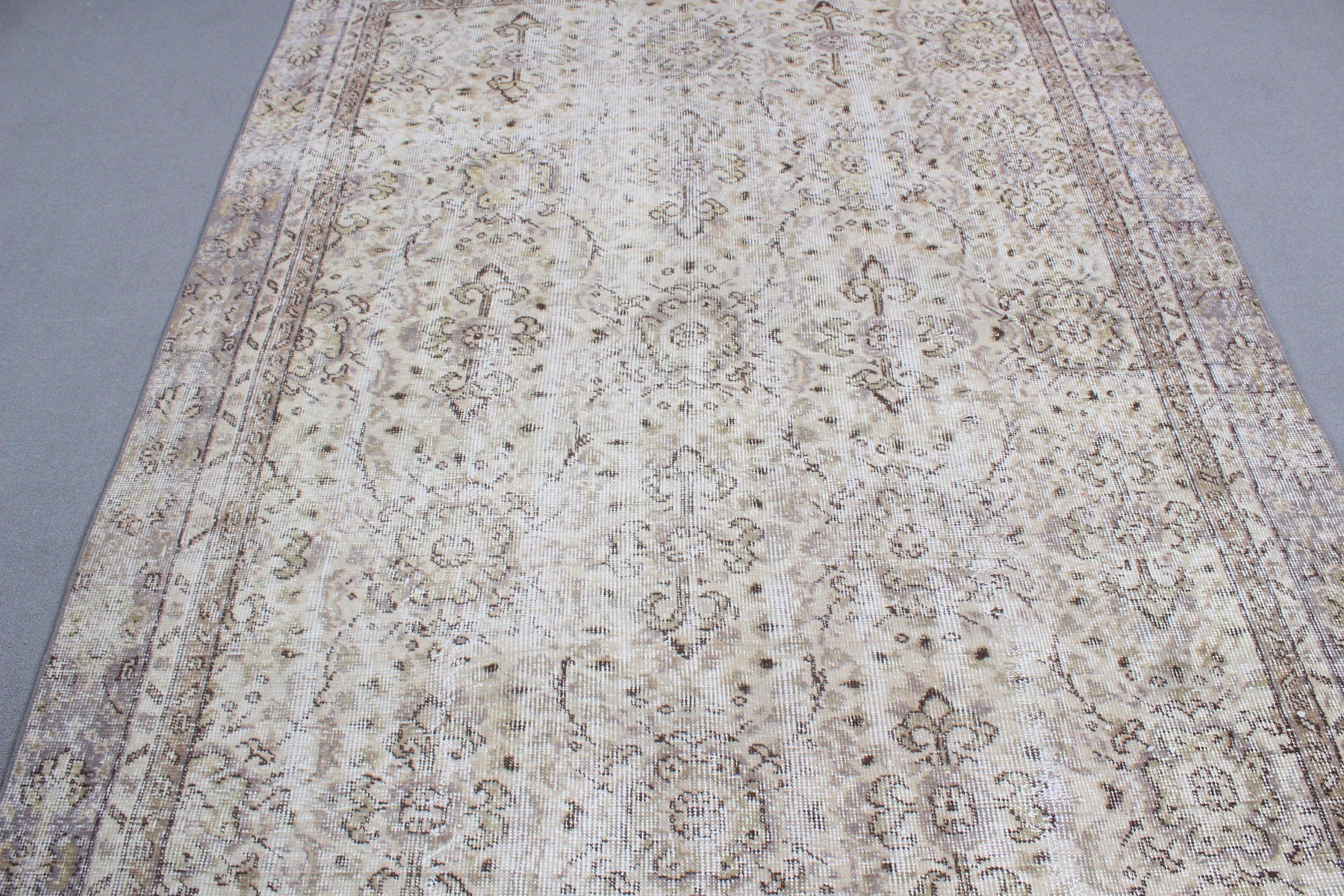 5.6x9.1 ft Büyük Halılar, Büyük Boho Halıları, Oryantal Halı, Yemek Odası Halısı, Türk Halıları, Boho Halısı, Yeşil Nötr Halılar, Vintage Halılar, Yer Halısı