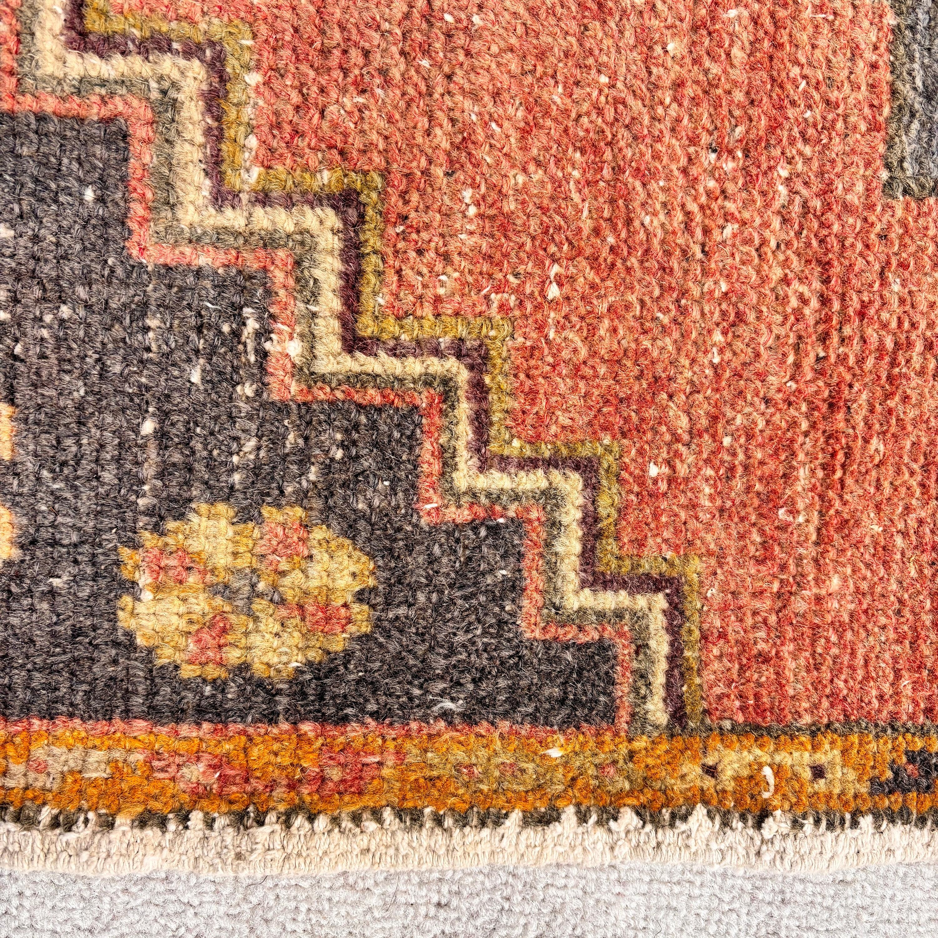 Turkish Rugs, Brown Oriental Rugs, Luxury Rug, Anatolian Rug, Vintage Rug, Bedroom Rugs, Door Mat Rug, Moroccan Rugs, 1.7x3.4 ft Small Rugs