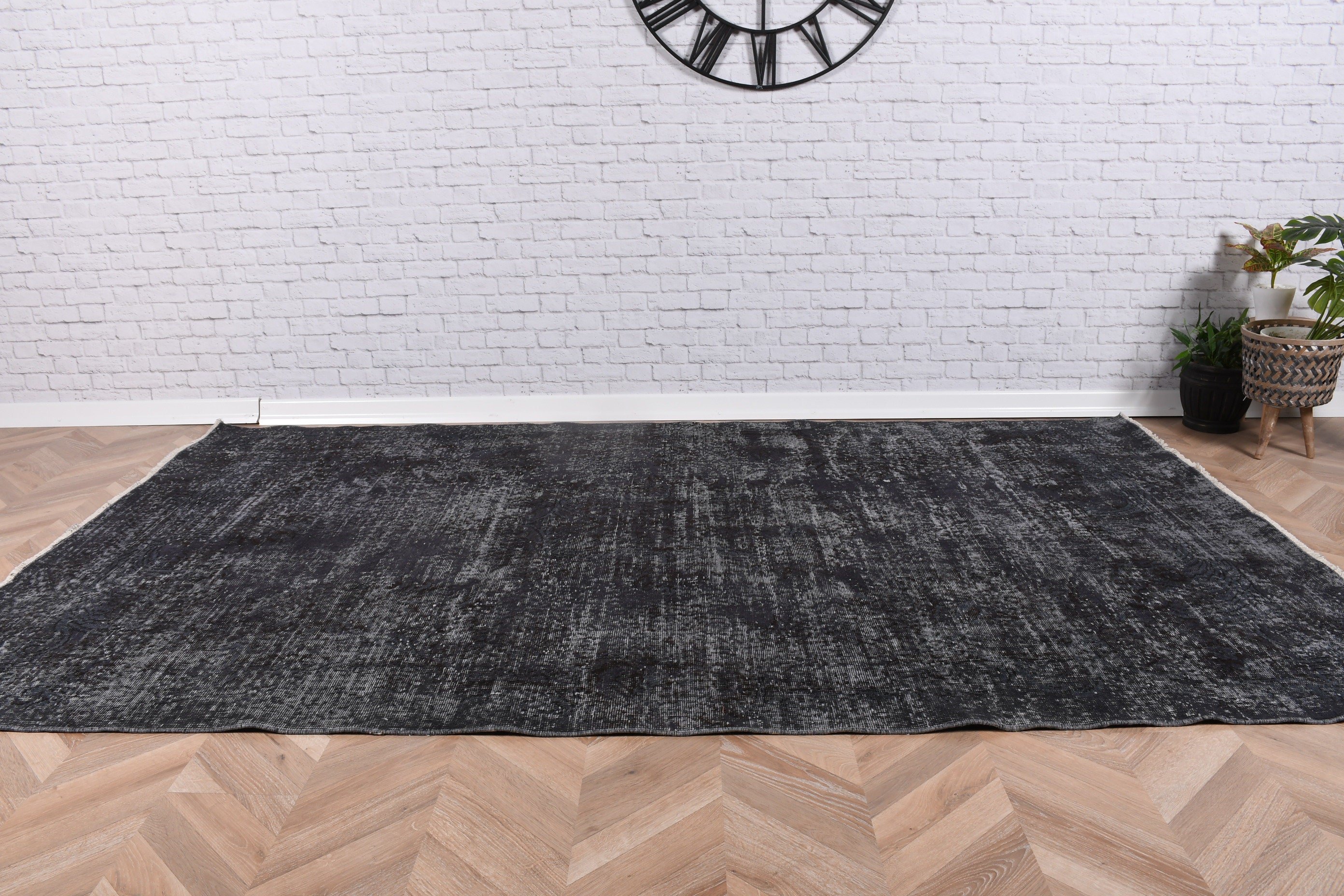 Vintage Halılar, 5.2x8.7 ft Büyük Halı, Geometrik Halılar, El Dokuma Halı, Boho Halı, Gri Soğuk Halılar, Salon Halısı, Türk Halısı, Büyük Vintage Halılar