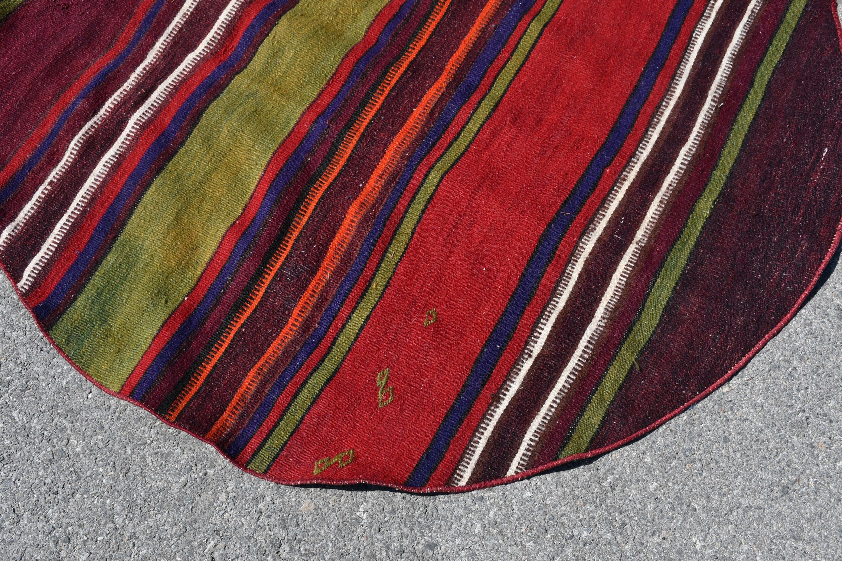 Kitchen Rugs, Turkish Rug, 4.2x4.2 ft Accent Rug, Oriental Rug, Eclectic Rugs, Rugs for Entry, Floor Rug, Entry Rugs, Kilim, Vintage Rug