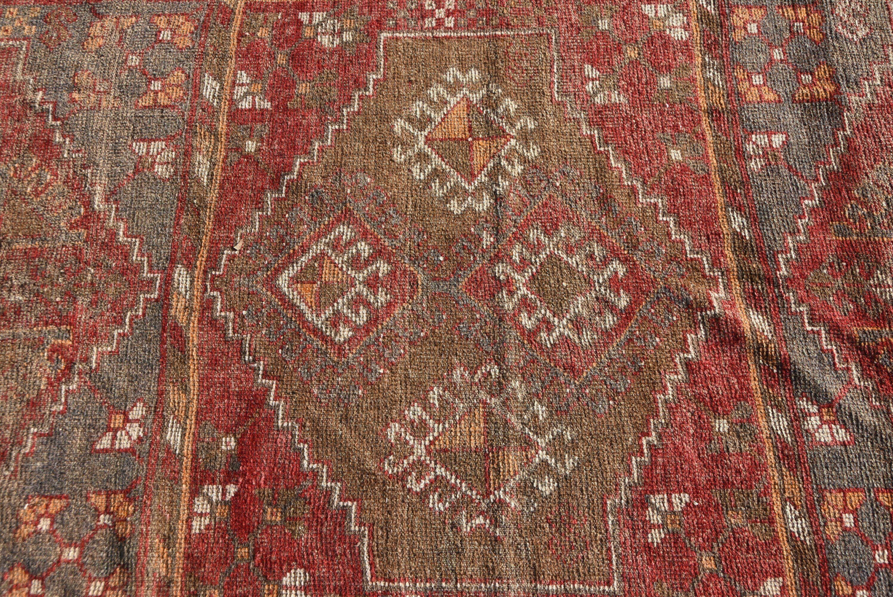 Cute Rug, Kitchen Rugs, Living Room Rug, 3.8x9.1 ft Area Rug, Turkish Rugs, Vintage Rugs, Red Oriental Rug, Antique Rugs, Floor Rug