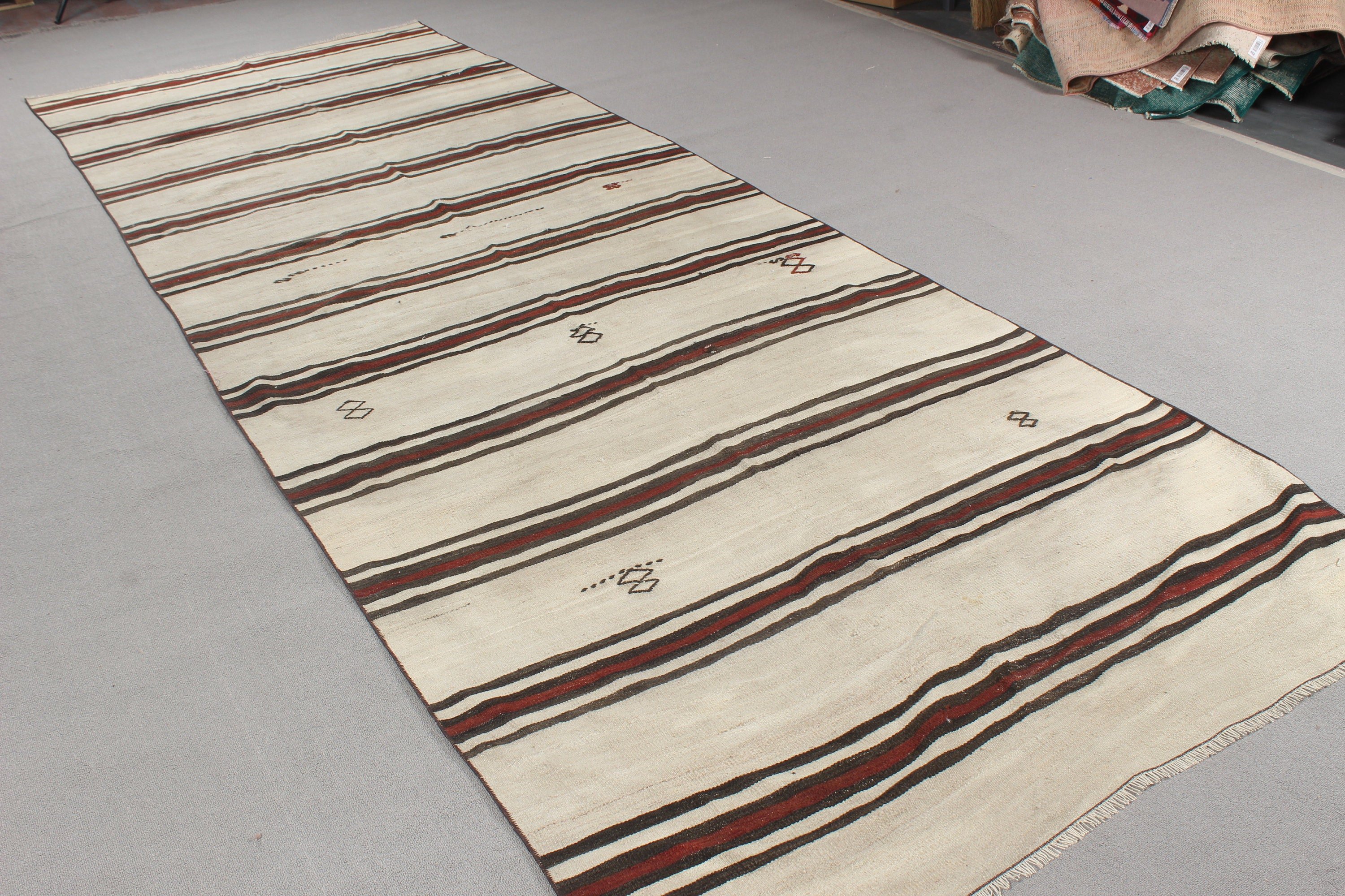 Oriental Rugs, Outdoor Rug, Geometric Rugs, Kilim, Turkish Rug, Vintage Rug, Hallway Rugs, Beige Antique Rugs, 4.7x13.6 ft Runner Rugs