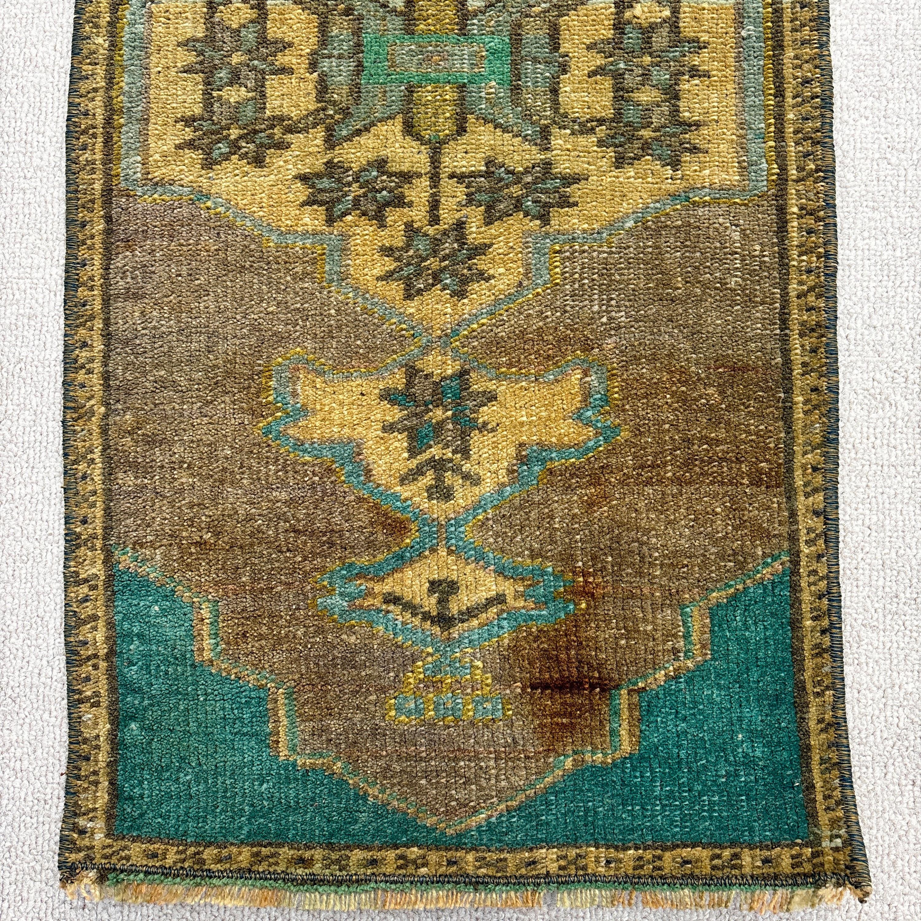 Kahverengi Anadolu Halıları, Küçük Vintage Halı, Vintage Halı, Lüks Halılar, Küçük Boho Halı, 1.2x2.4 ft Küçük Halı, Türk Halısı