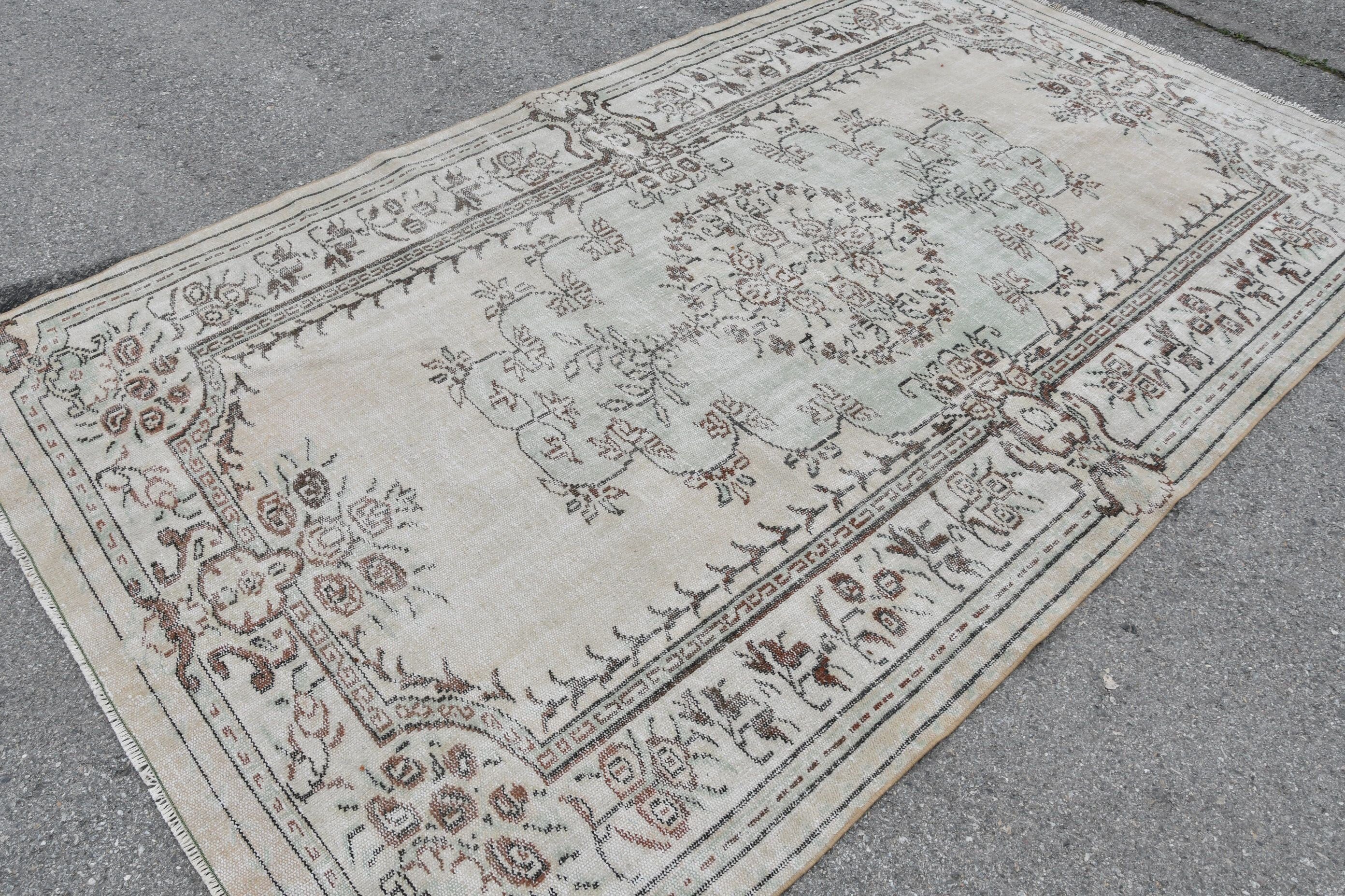 Living Room Rugs, Home Decor Rug, Dining Room Rugs, Oushak Rug, 5.7x9.5 ft Large Rugs, Turkish Rug, Green Anatolian Rug, Vintage Rug