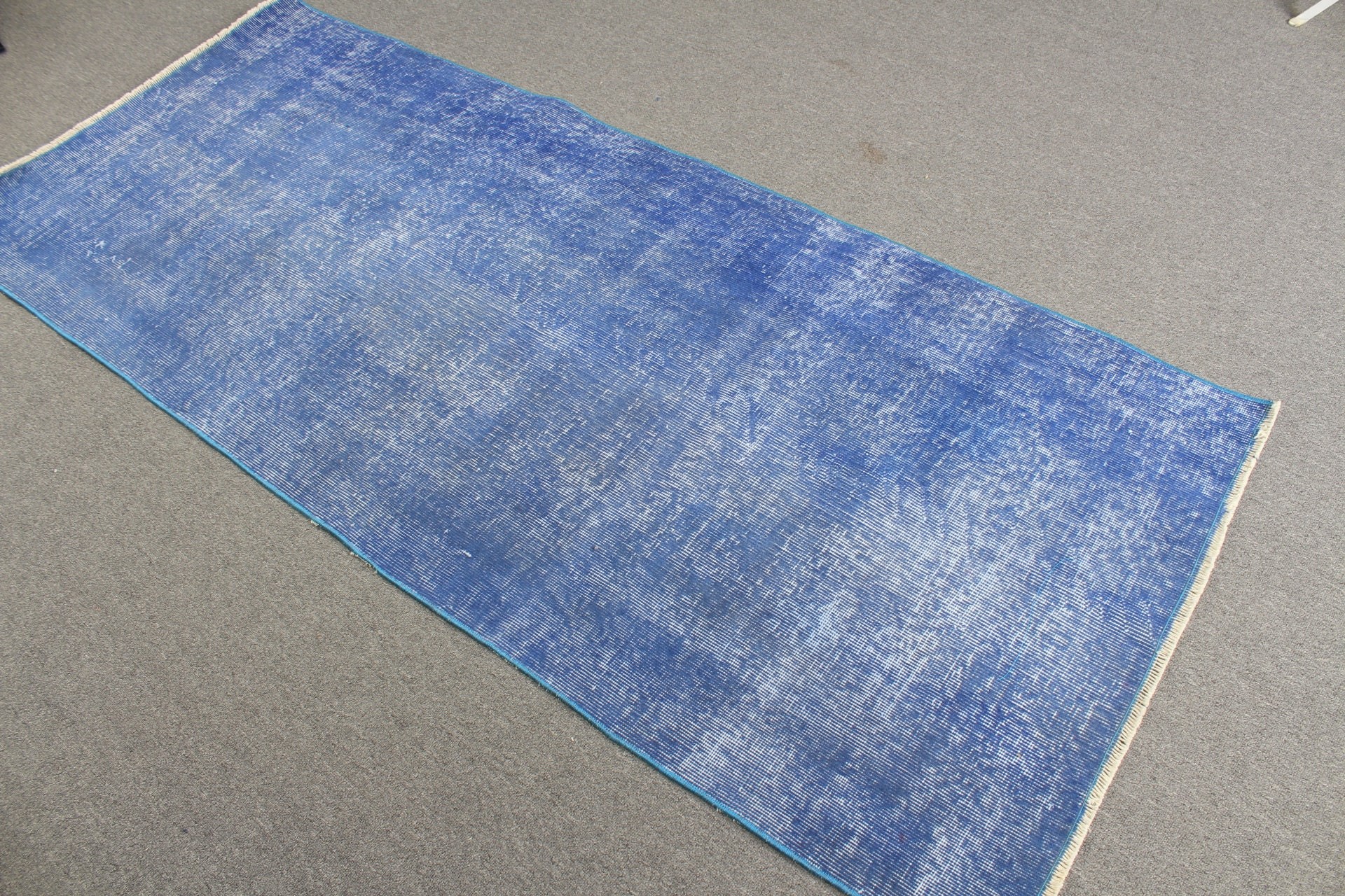 Oriental Rug, Pale Rugs, Bedroom Rugs, 3x6.9 ft Accent Rugs, Blue Oushak Rugs, Antique Rugs, Vintage Rugs, Turkish Rug, Nursery Rugs