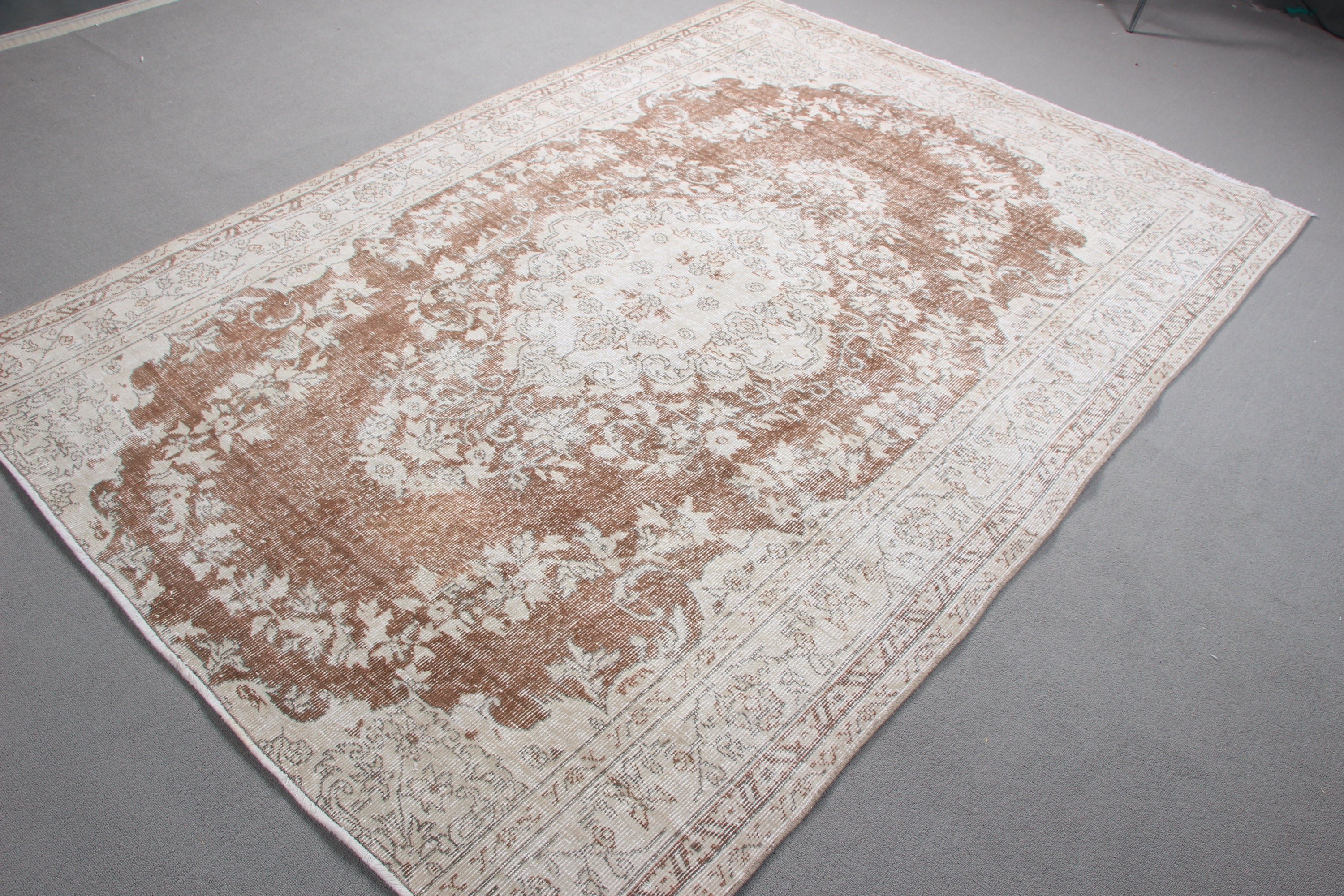 Oriental Rugs, Large Vintage Rugs, Beige Oriental Rug, 5.7x8.3 ft Large Rugs, Large Oushak Rug, Vintage Rug, Turkish Rug, Flatweave Rug