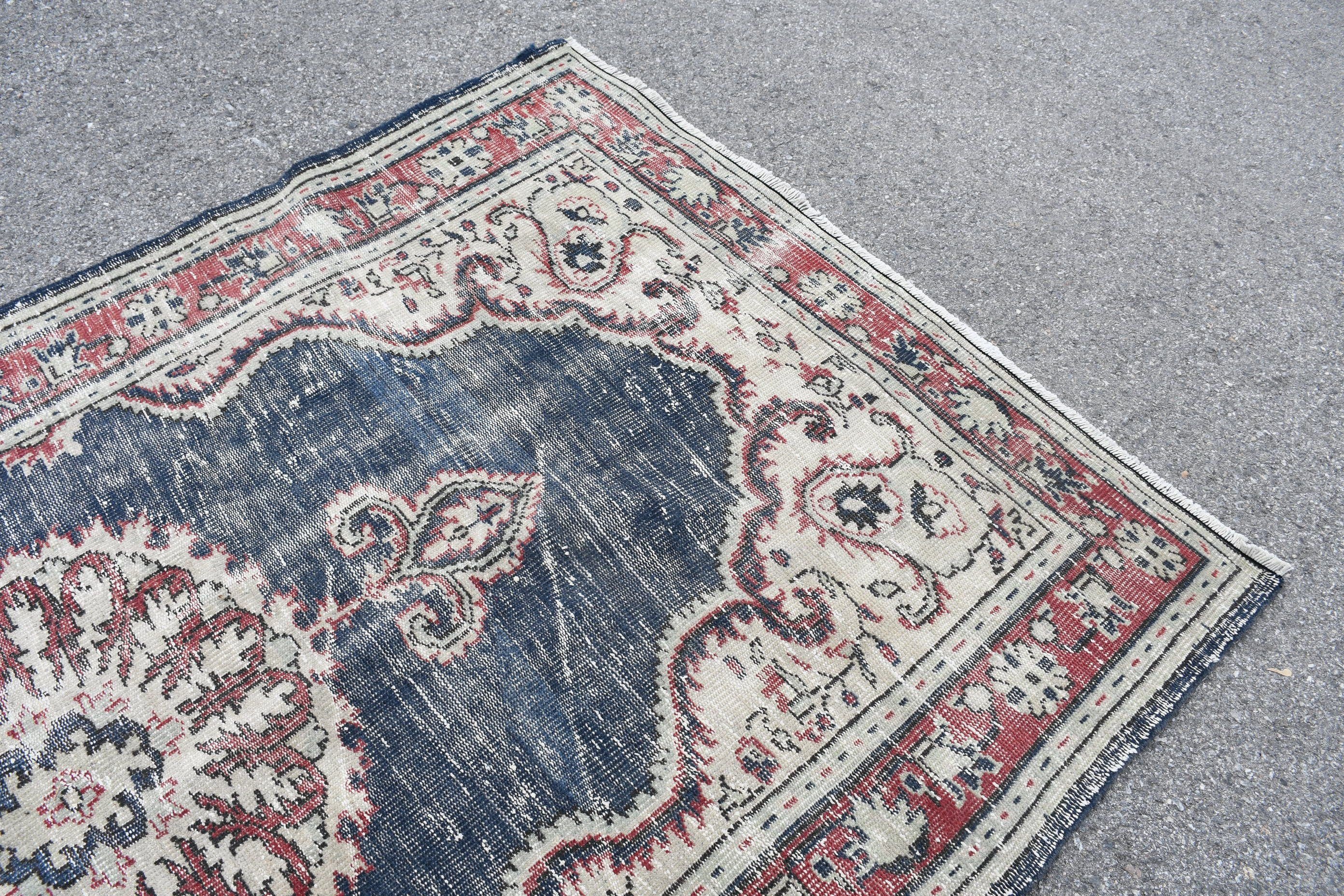 Dining Room Rug, Floor Rug, Turkish Rugs, 5.3x8.9 ft Large Rug, Organic Rug, Bedroom Rug, Vintage Rugs, Red Home Decor Rugs