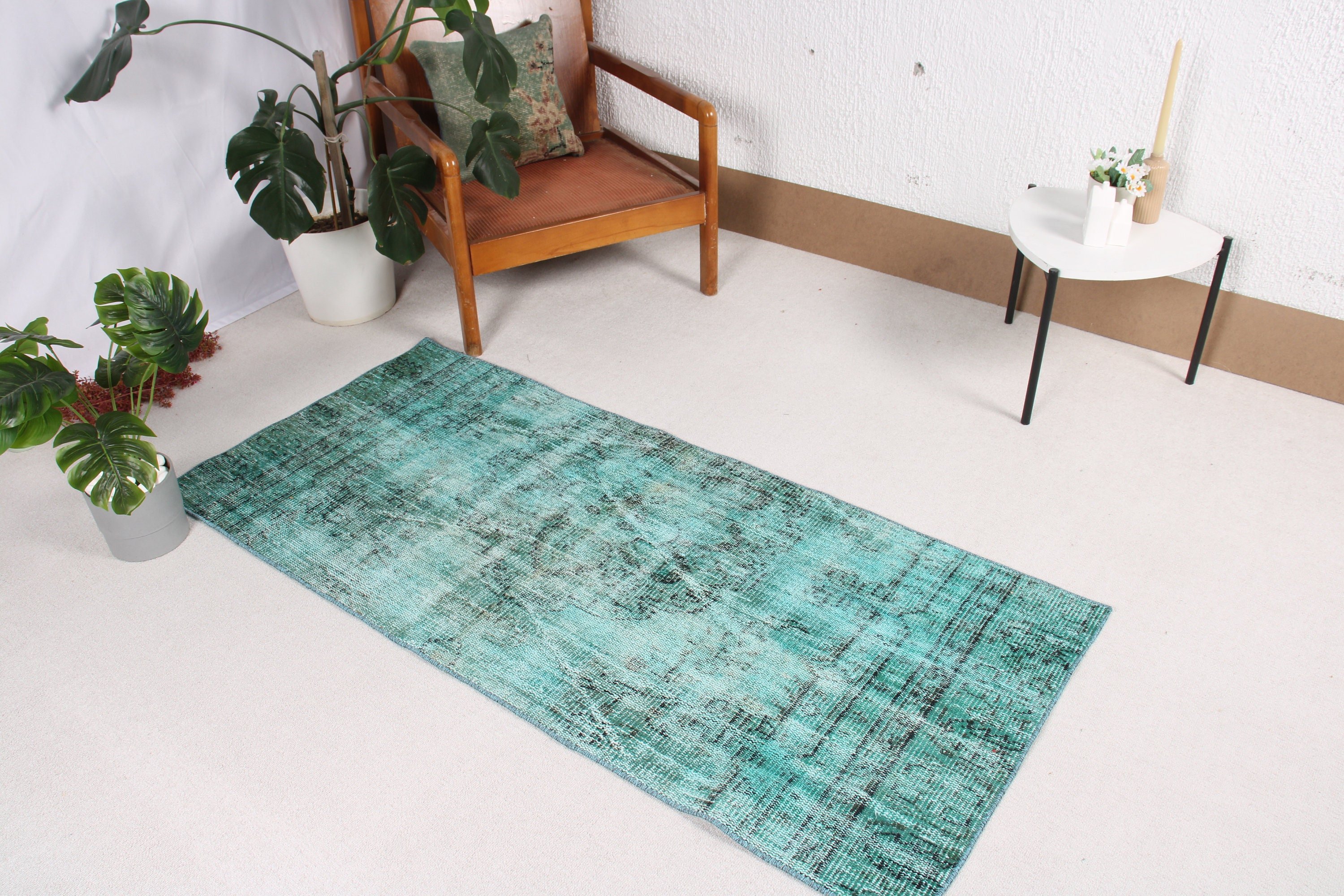 2.5x5.4 ft Small Rug, Green Modern Rugs, Bathroom Rugs, Moroccan Rugs, Vintage Rugs, Car Mat Rugs, Ethnic Rug, Turkish Rug, Luxury Rugs