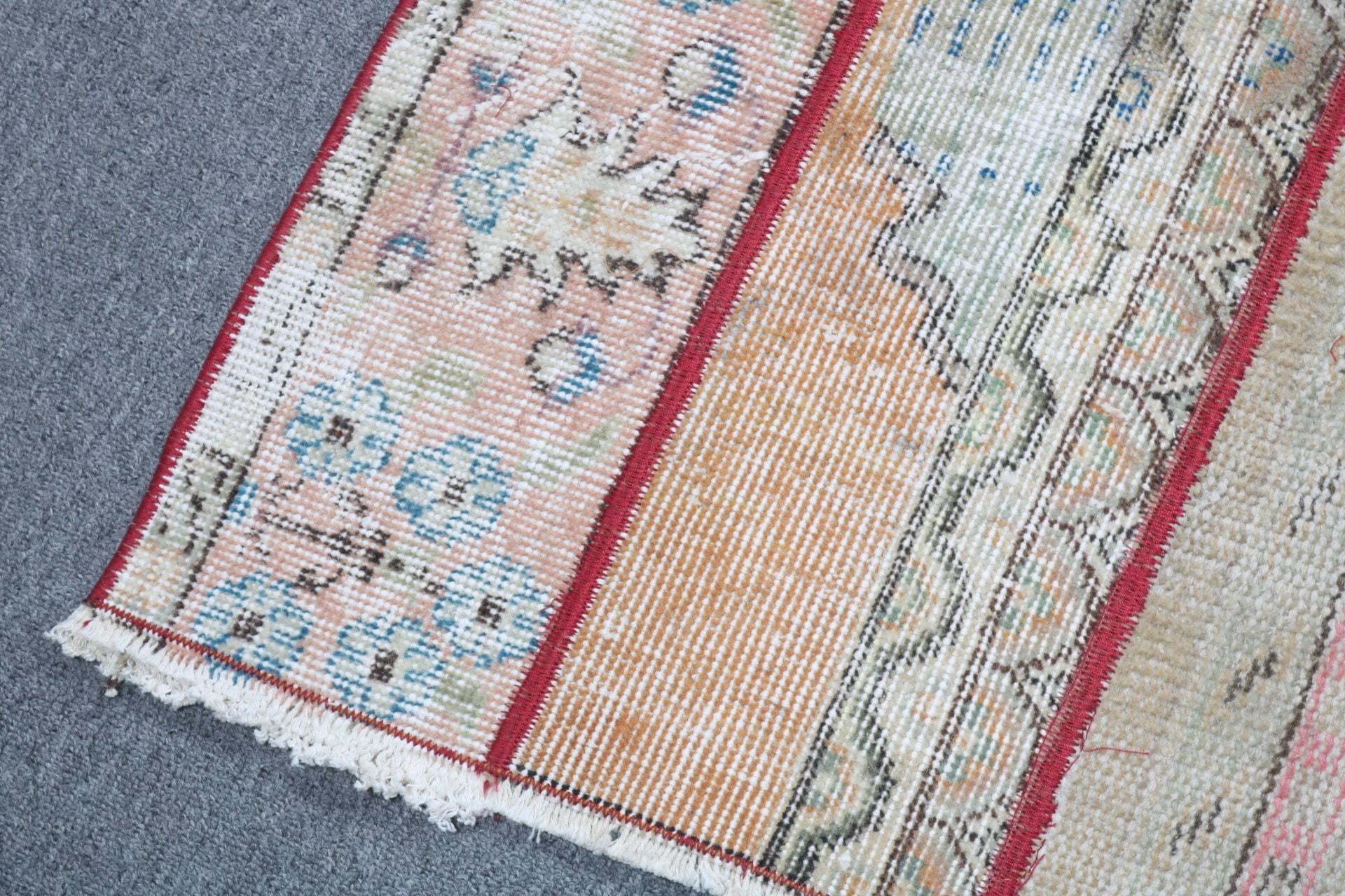 1.9x4.4 ft Small Rugs, Vintage Rug, Turkish Rugs, Home Decor Rug, Beige Handwoven Rugs, Bedroom Rugs, Rugs for Bedroom, Kitchen Rug