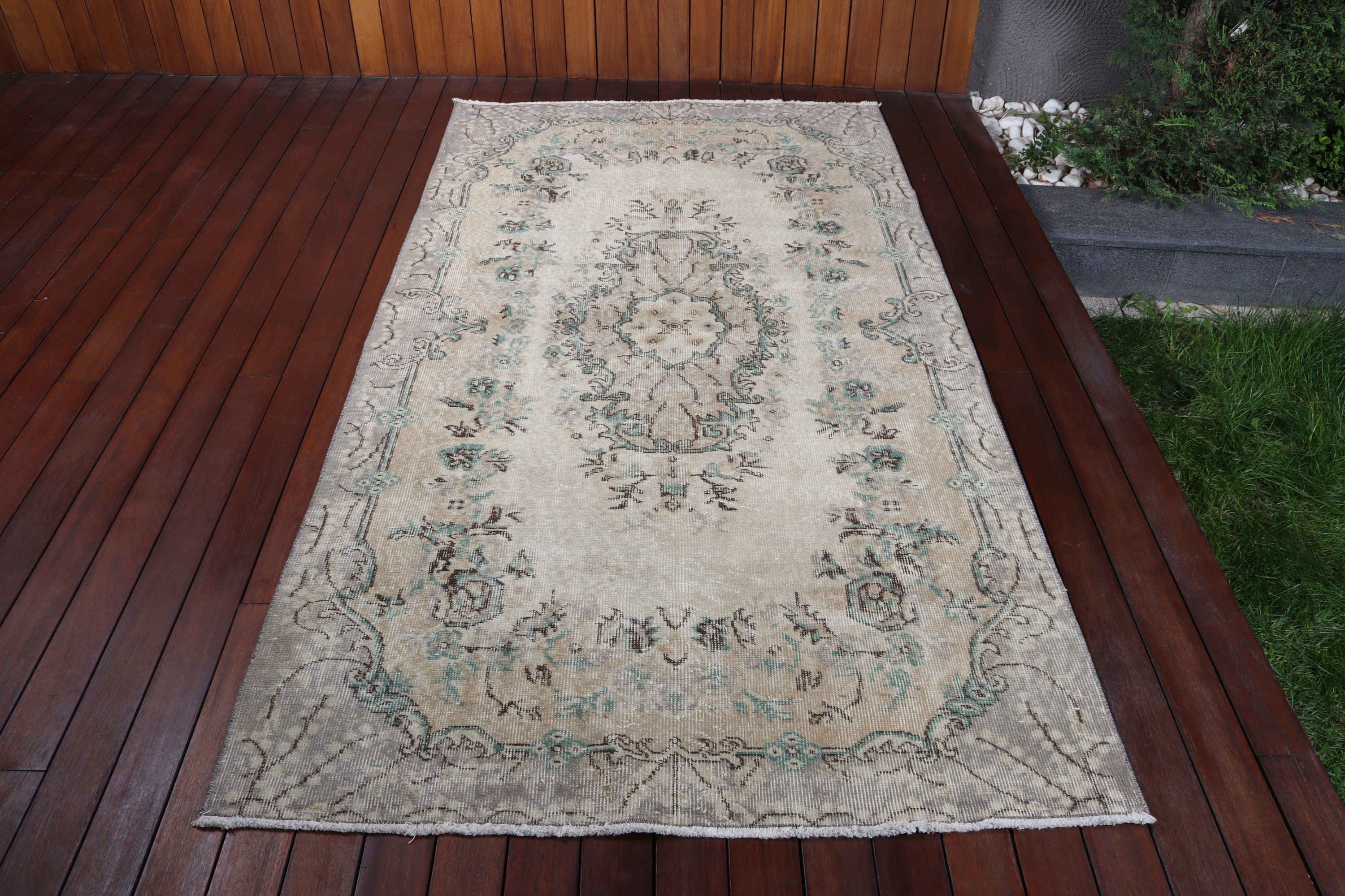 Vintage Halı, İç Mekan Halısı, Boho Alanı Halıları, Türk Halıları, Modern Halı, Kahverengi 4.1x7.7 ft Alan Halısı, Boho Halısı, Yatak Odası Halıları