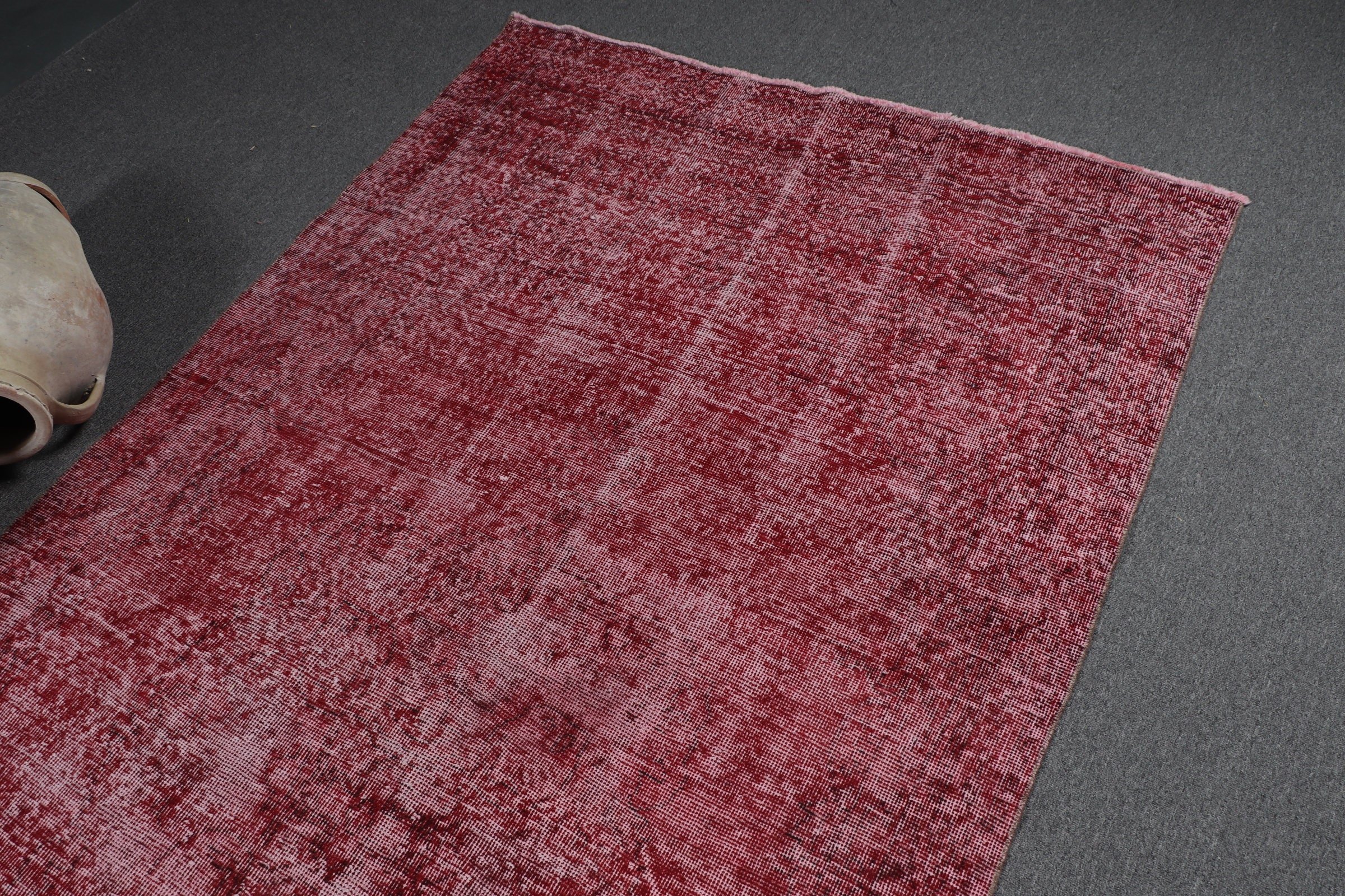 Indoor Rug, Moroccan Rug, Rugs for Dining Room, Vintage Rug, Nursery Rug, Red  4.3x9 ft Area Rug, Bedroom Rug, Turkish Rugs