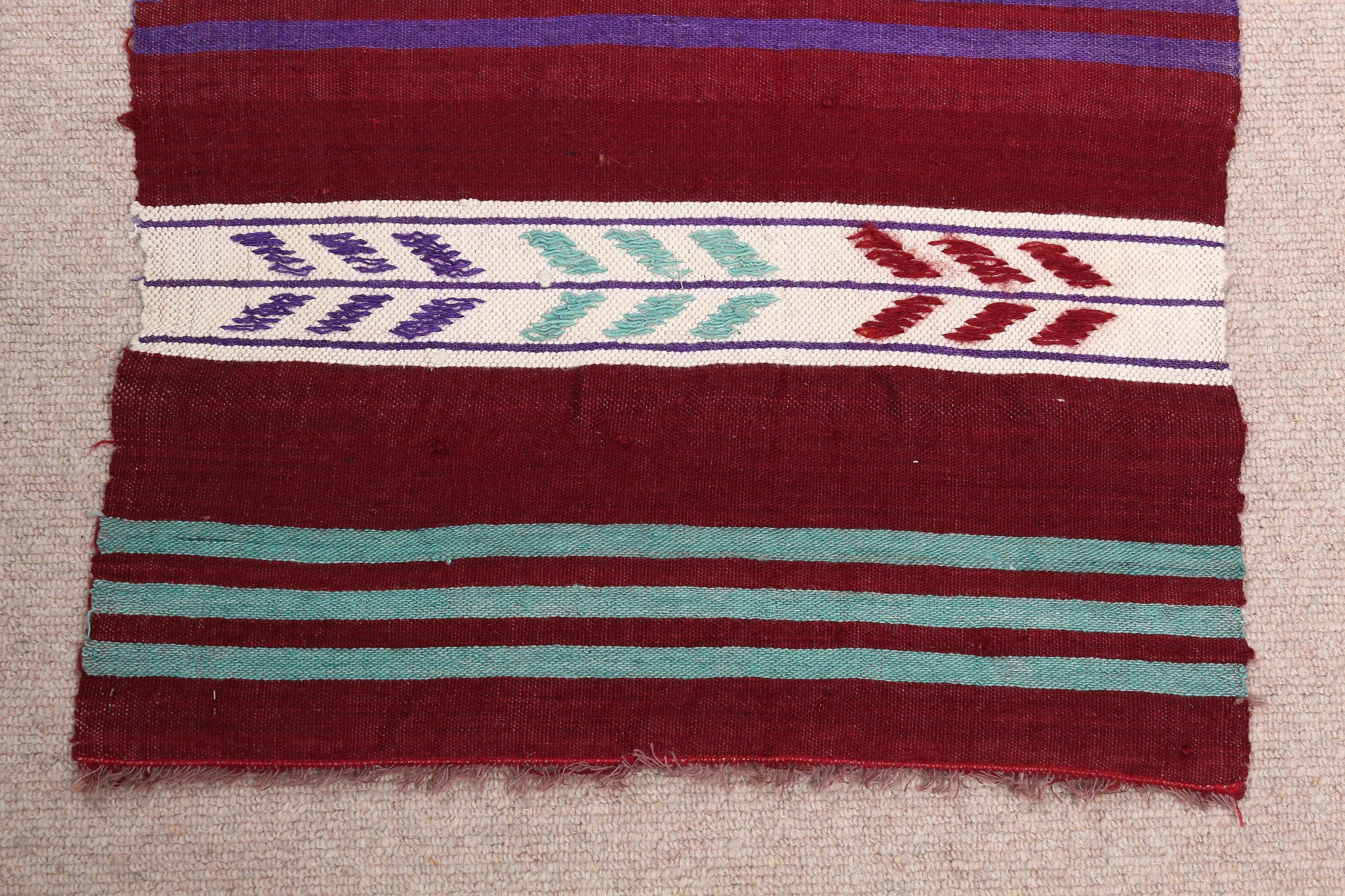 Kilim, 1.7x3.2 ft Küçük Halılar, Paspas Halısı, Banyo Halısı, Vintage Halı, Yurt Halıları, Anadolu Halısı, Oushak Halısı, Türk Halısı, Gökkuşağı Havalı Halıları