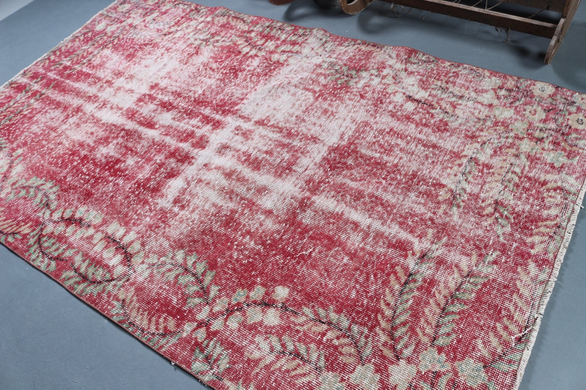 Salon Rug, Living Room Rugs, Rugs for Salon, Bedroom Rug, Cool Rug, Vintage Rugs, Turkish Rug, Red Home Decor Rug, 5.5x8.9 ft Large Rug