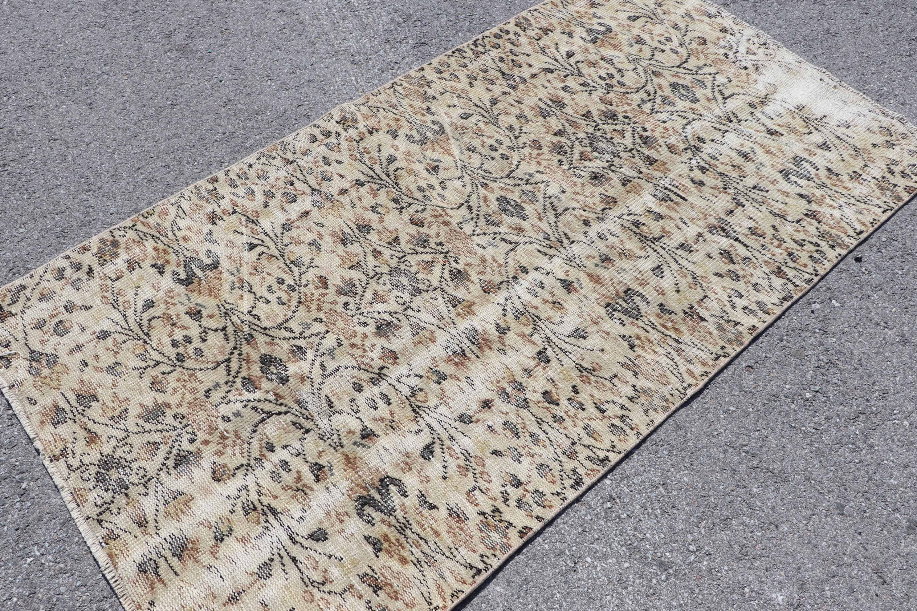 Turkish Rugs, Brown Anatolian Rug, Turkey Rug, Bedroom Rug, Entry Rugs, Vintage Rug, 3.5x6.5 ft Accent Rug, Antique Rugs, Kitchen Rug