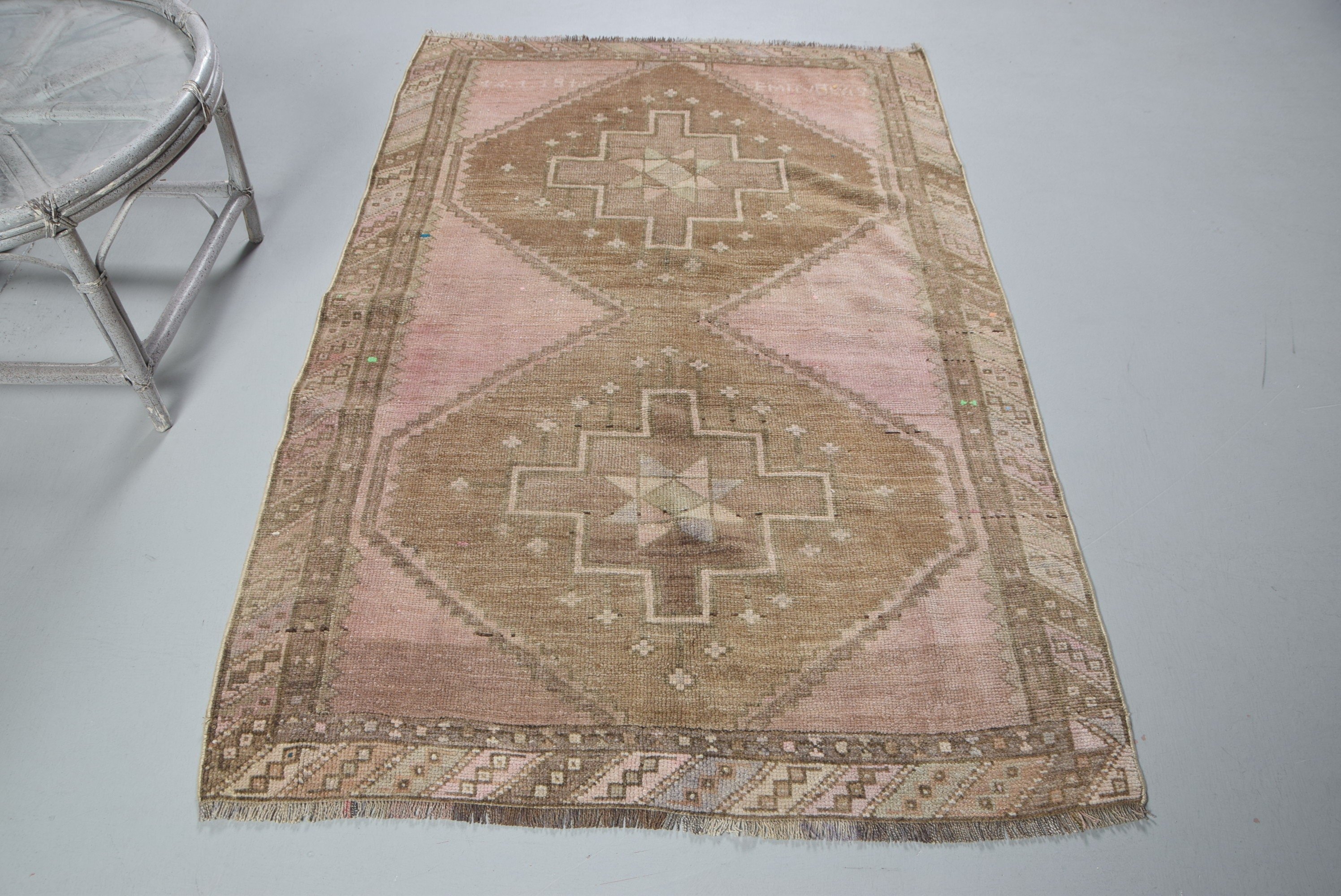 Fas Halısı, Çocuk Odası Halıları, Çocuk Odası Halıları, Pembe 3,9x6 ft Accent Halı, Yatak Odası Halıları, Türk Halısı, Vintage Halı, Havalı Halı