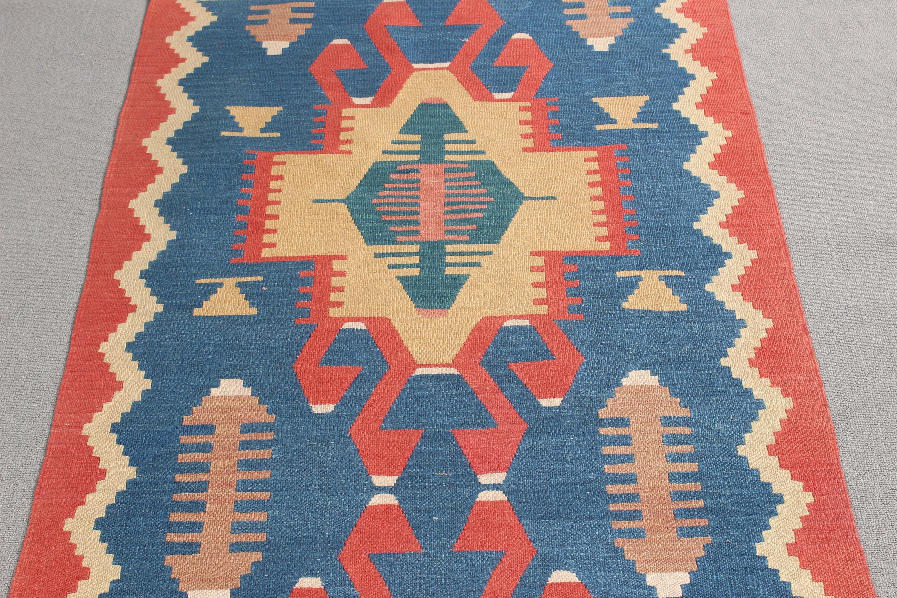 Vintage Halılar, Türk Halısı, Çocuk Halıları, Kilim, 2.7x6 ft Aksan Halıları, Nötr Halı, Mavi Nötr Halılar, Mutfak Halıları, Anadolu Halıları