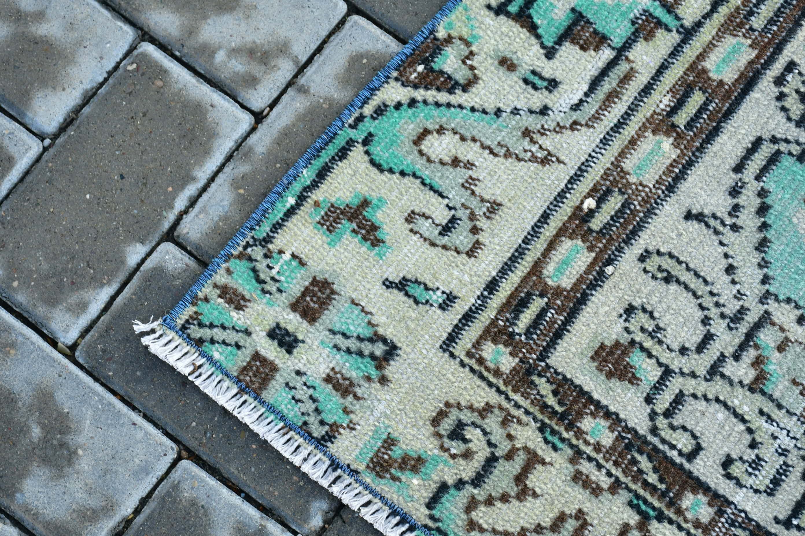 Turkish Rugs, Floor Rugs, Pale Rug, Vintage Rug, 5.2x8.9 ft Large Rugs, Home Decor Rug, Bedroom Rug, Living Room Rugs, Green Anatolian Rugs