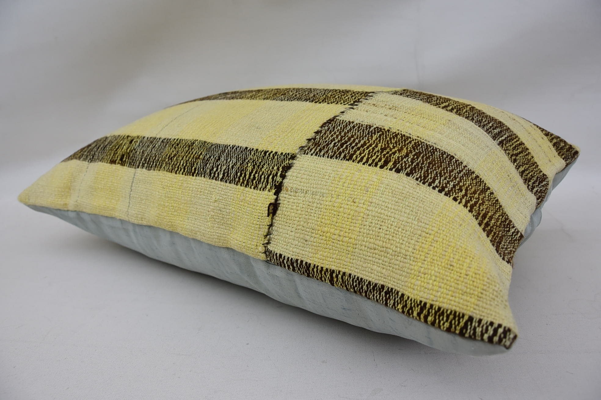 Gift Pillow, Pet Pillow Case, Sofa Bolster Pillow Cover, Turkish Kilim Pillow, 16"x24" Beige Pillow Cover, Boho Pillow Sham Cover