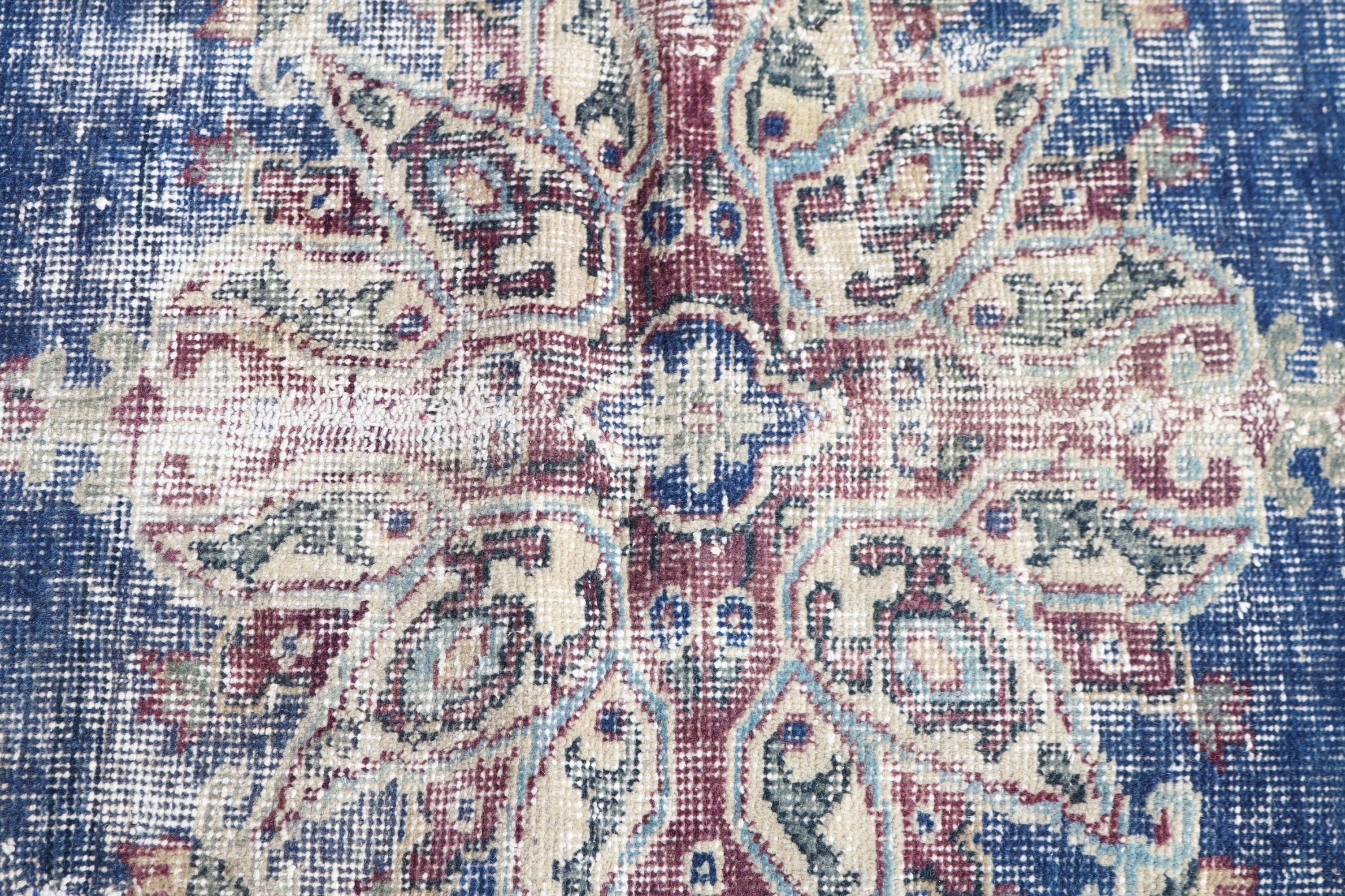 Türk Halısı, Mavi Havalı Halılar, Vurgulu Halılar, Geometrik Halı, 3,7x6,2 ft Vurgulu Halılar, Boho Vurgulu Halılar, Tribal Halı, Yatak Odası Halısı, Vintage Halı