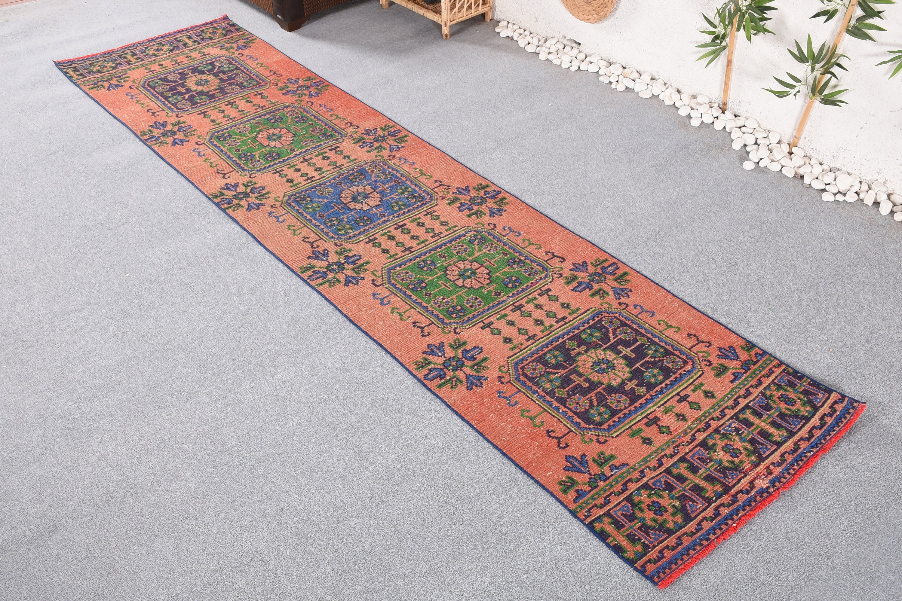 Red Wool Rugs, Kitchen Rug, Turkish Rugs, Antique Rug, Vintage Rug, Eclectic Rug, 2.7x11.3 ft Runner Rugs, Rugs for Corridor