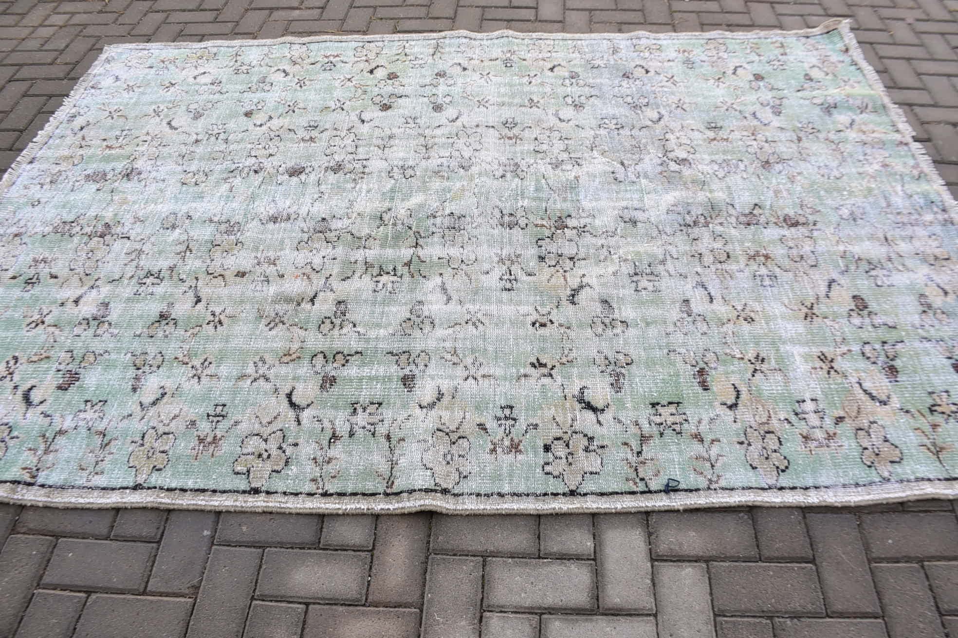 Living Room Rug, Vintage Rug, Rugs for Salon, Dining Room Rug, 5.8x8.8 ft Large Rug, Turkish Rug, Bohemian Rug, Oushak Rug, Antique Rug