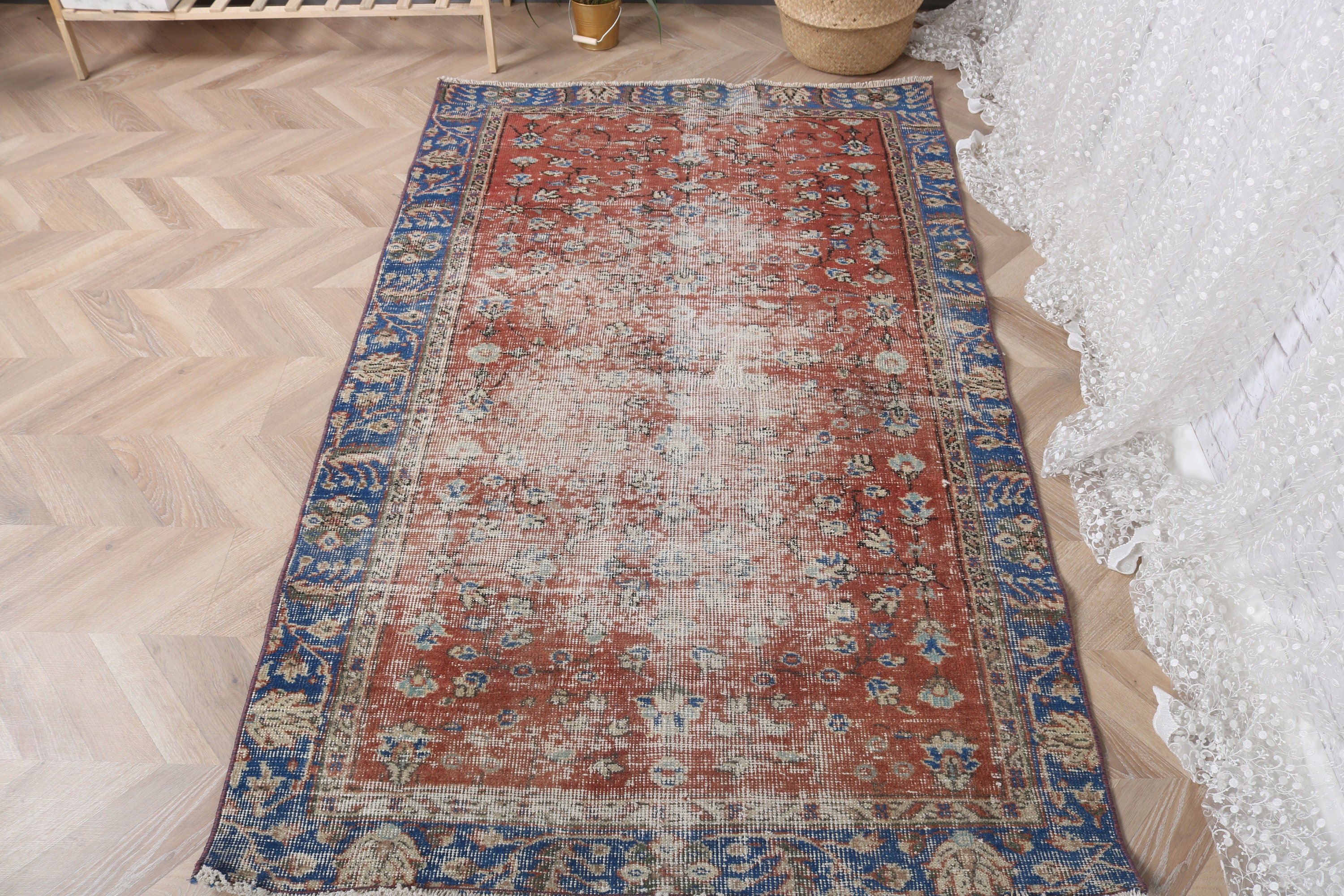 Dekoratif Halılar, Vintage Halılar, Lüks Halılar, Geometrik Halı, Boho Vurgulu Halı, Kırmızı Mutfak Halısı, 3,7x6,1 ft Vurgulu Halılar, Türk Halıları