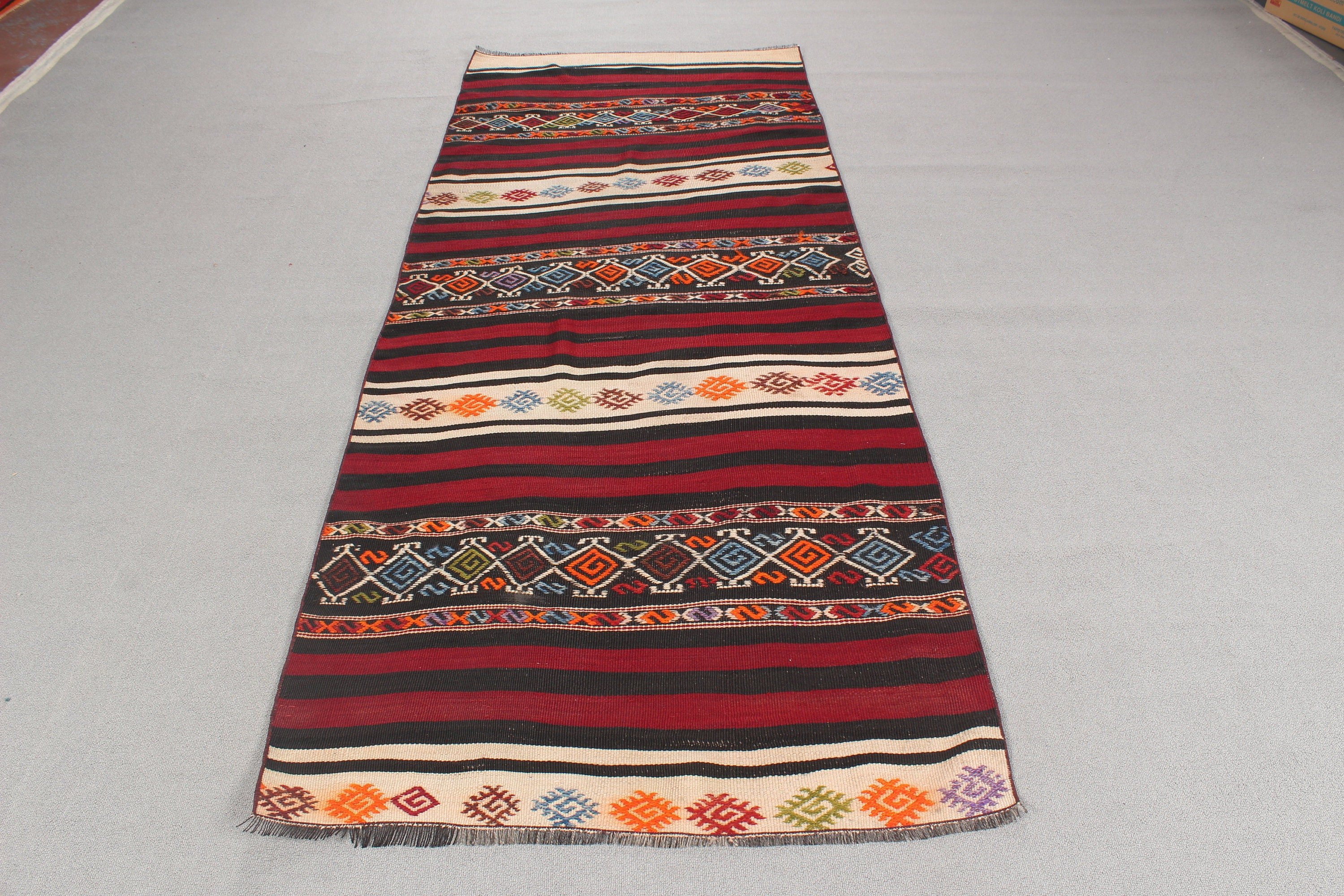 Türkiye Halısı, Bej Oushak Halısı, Kilim, 3.3x8.6 ft Runner Halısı, Merdiven Halısı, Koridor Halıları, Boho Halıları, Vintage Halı, Türk Halısı, Açıklama Halısı