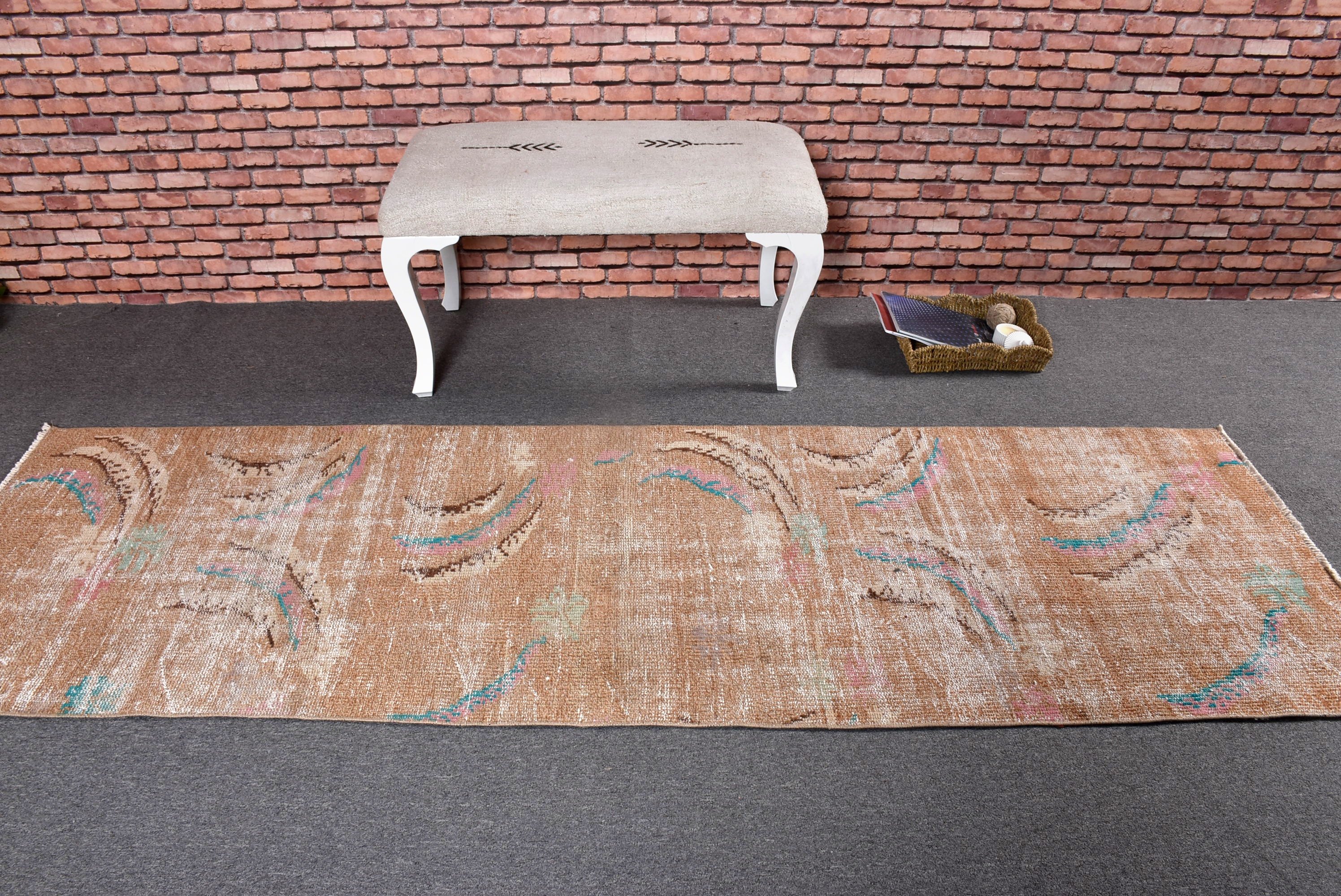 Long Runner Rugs, 2.7x8.5 ft Runner Rug, Moroccan Rug, Vintage Rugs, Beige Kitchen Rugs, Vintage Runner Rugs, Turkish Rug, Oushak Rugs