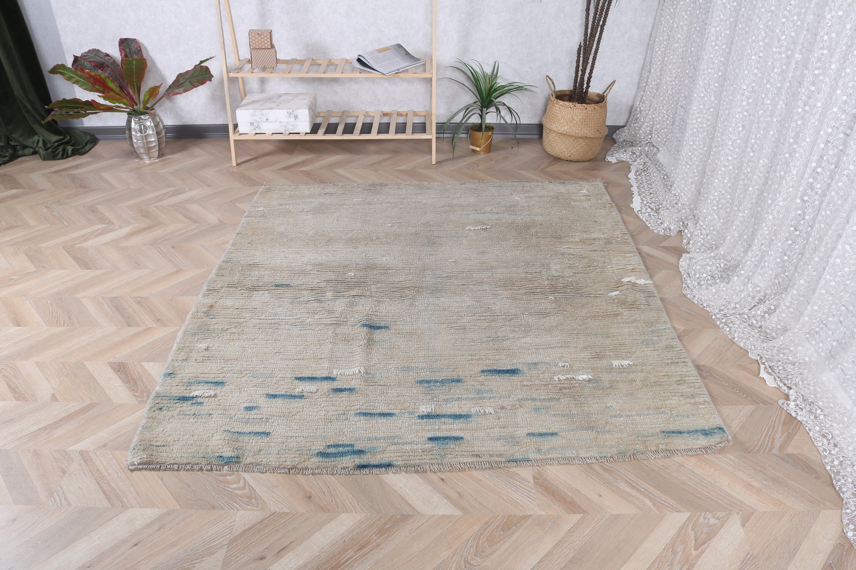 Office Rugs, Modern Rug, 5.3x5.7 ft Area Rugs, Indoor Rugs, Turkish Rugs, Beige Bedroom Rug, Statement Rugs, Vintage Rug, Dining Room Rugs