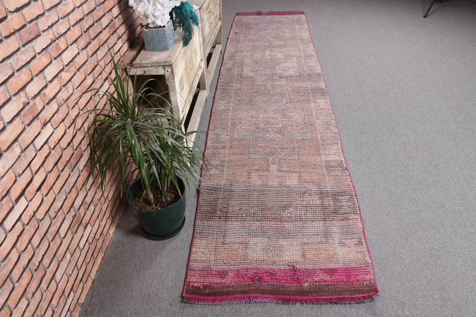 Rugs for Kitchen, Anatolian Rugs, Vintage Rugs, Ethnic Rug, Antique Rugs, Stair Rug, 2.4x11.3 ft Runner Rug, Purple Cool Rug, Turkish Rugs