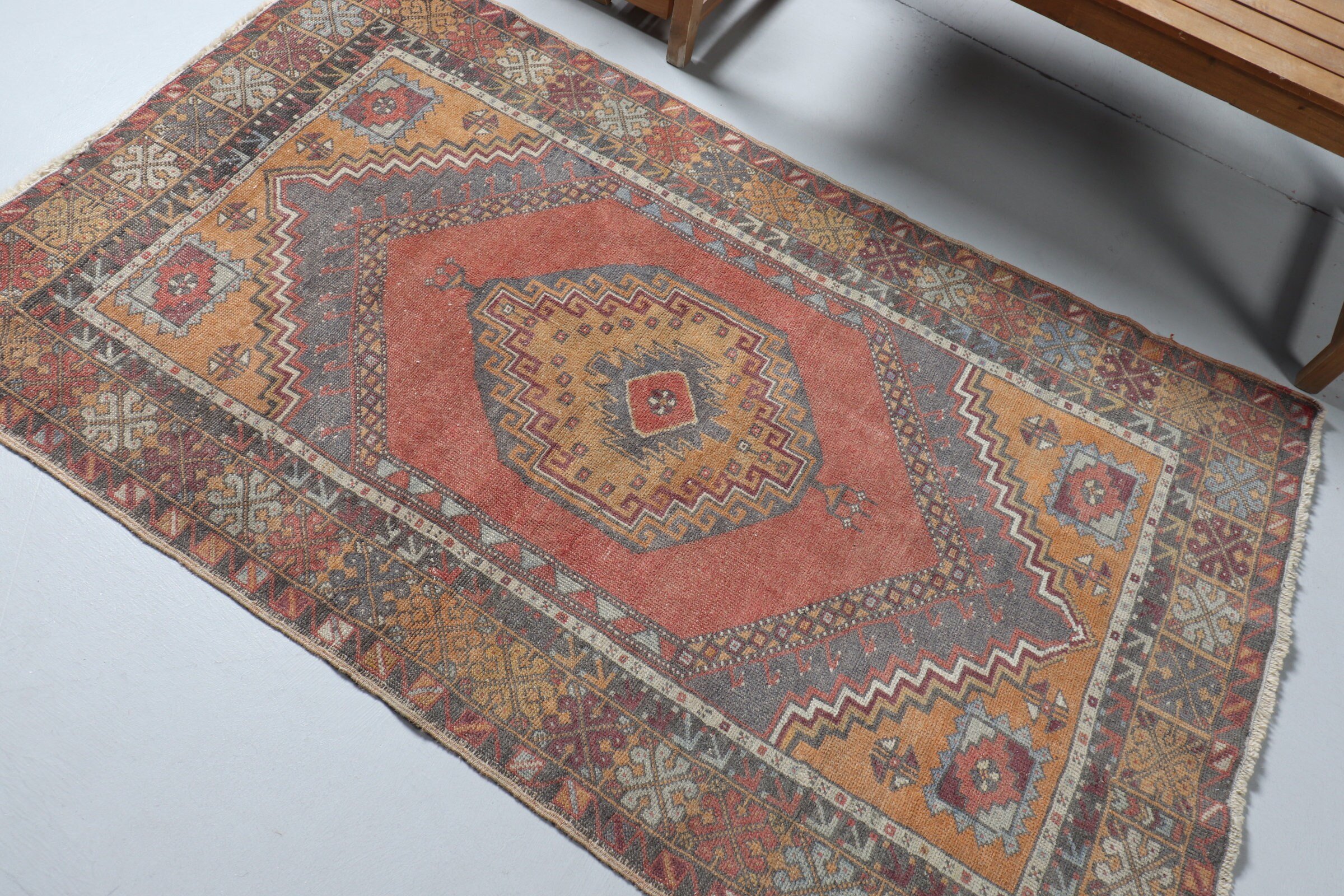 Red Oushak Rug, Oushak Rug, Kitchen Rugs, Vintage Rug, Rugs for Nursery, Turkish Rug, Moroccan Rugs, Entry Rug, 3.7x6.2 ft Accent Rugs