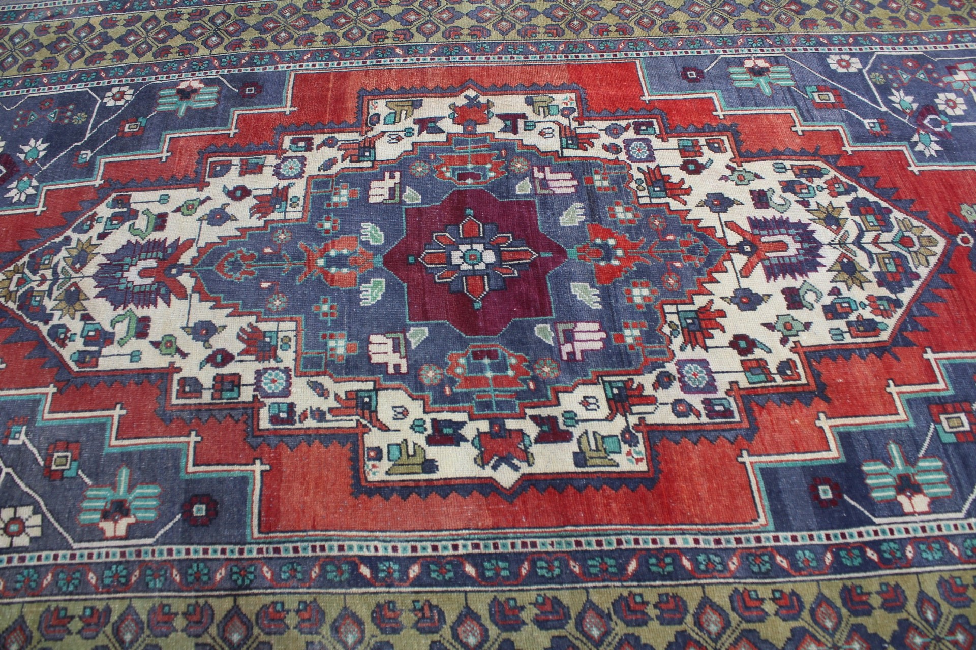 Office Rug, Red Bedroom Rug, Dining Room Rug, 6x11.3 ft Large Rugs, Turkish Rug, Floor Rug, Vintage Rug, Living Room Rug