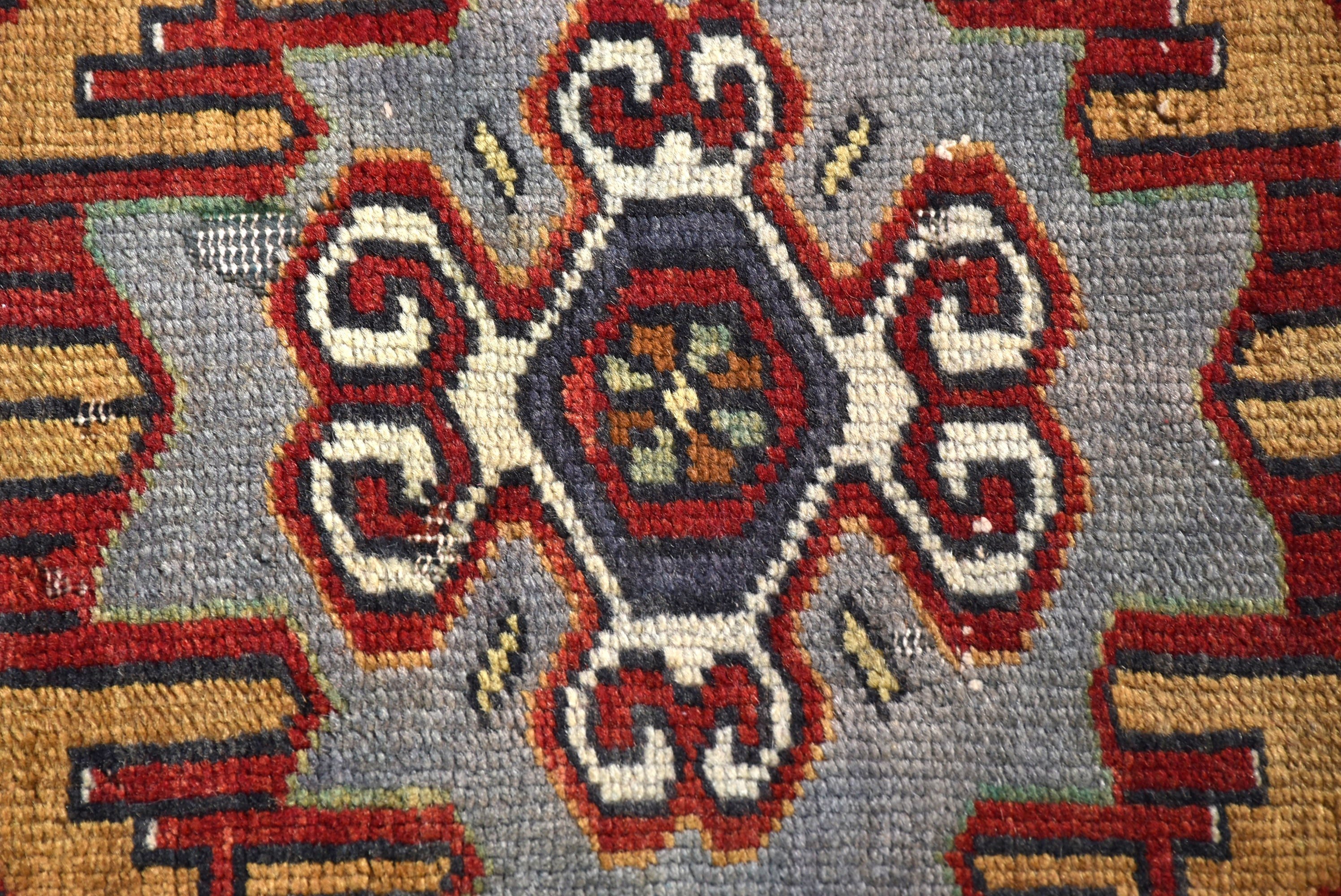 Vintage Rug, Rugs for Entry, Red Antique Rugs, Decorative Rug, 3.4x6.4 ft Accent Rugs, Kitchen Rug, Floor Rug, Turkish Rug, Oushak Rugs