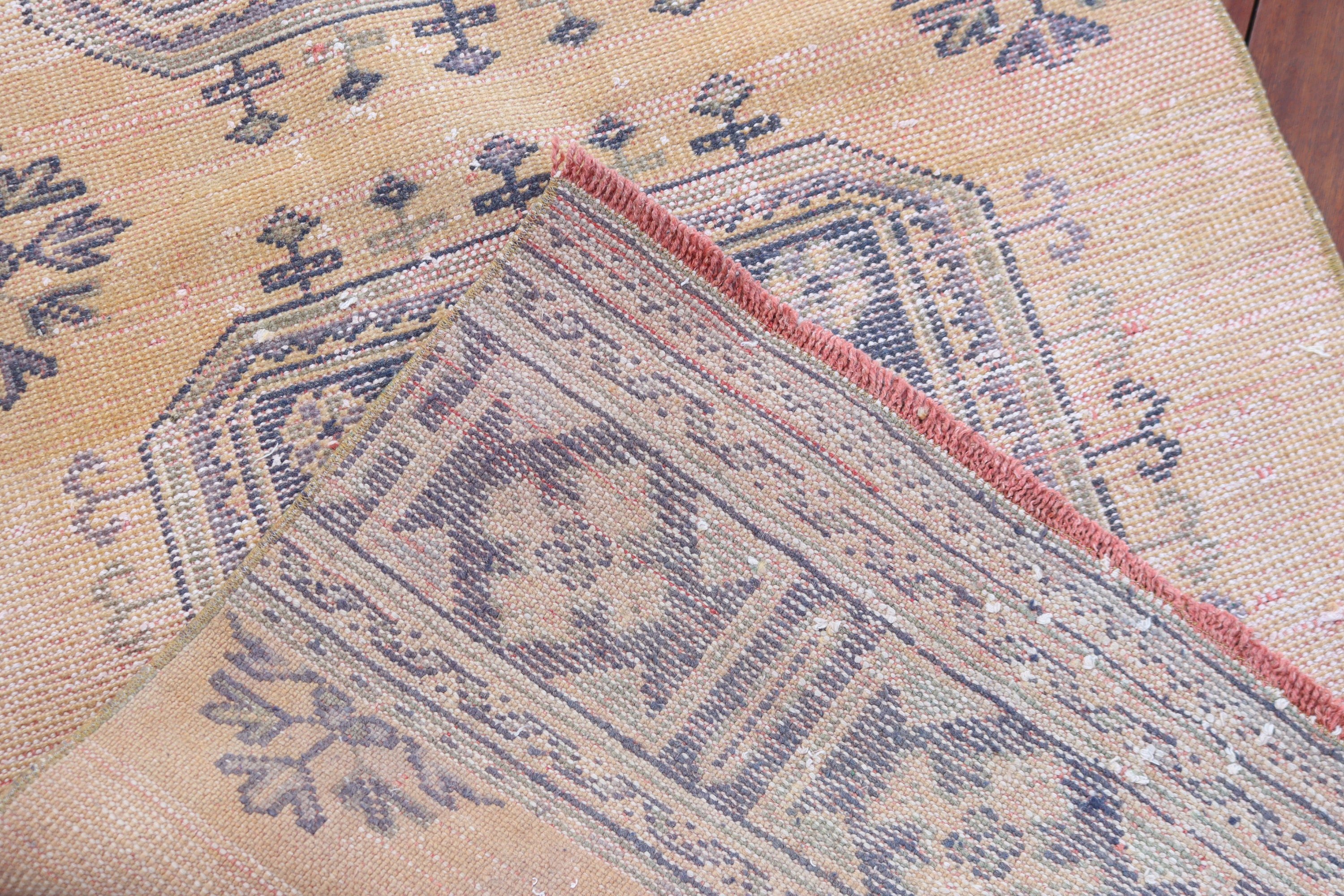 Sarı Yatak Odası Halısı, 2.7x11.3 ft Runner Halısı, Açıklama Halısı, Beni Ourain Runner Halıları, Türk Halıları, Vintage Halılar, El Yapımı Halılar, Havalı Halı