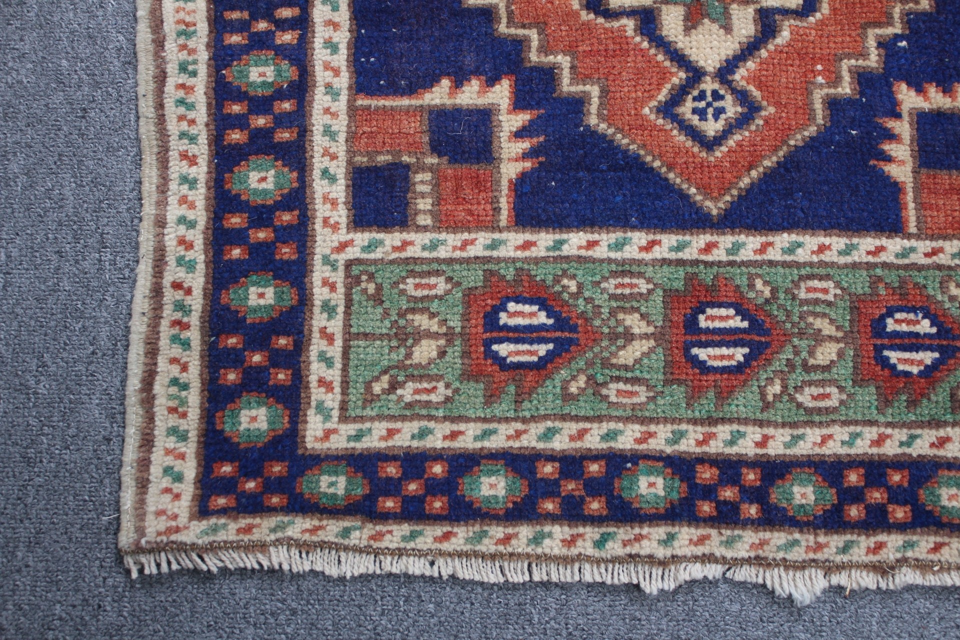 Mutfak Halıları, Kapı Paspası Halısı, Aztek Halısı, Kırmızı 1.9x3.5 ft Küçük Halı, Yün Halıları, Vintage Halılar, Yatak Odası Halısı, Türk Halısı