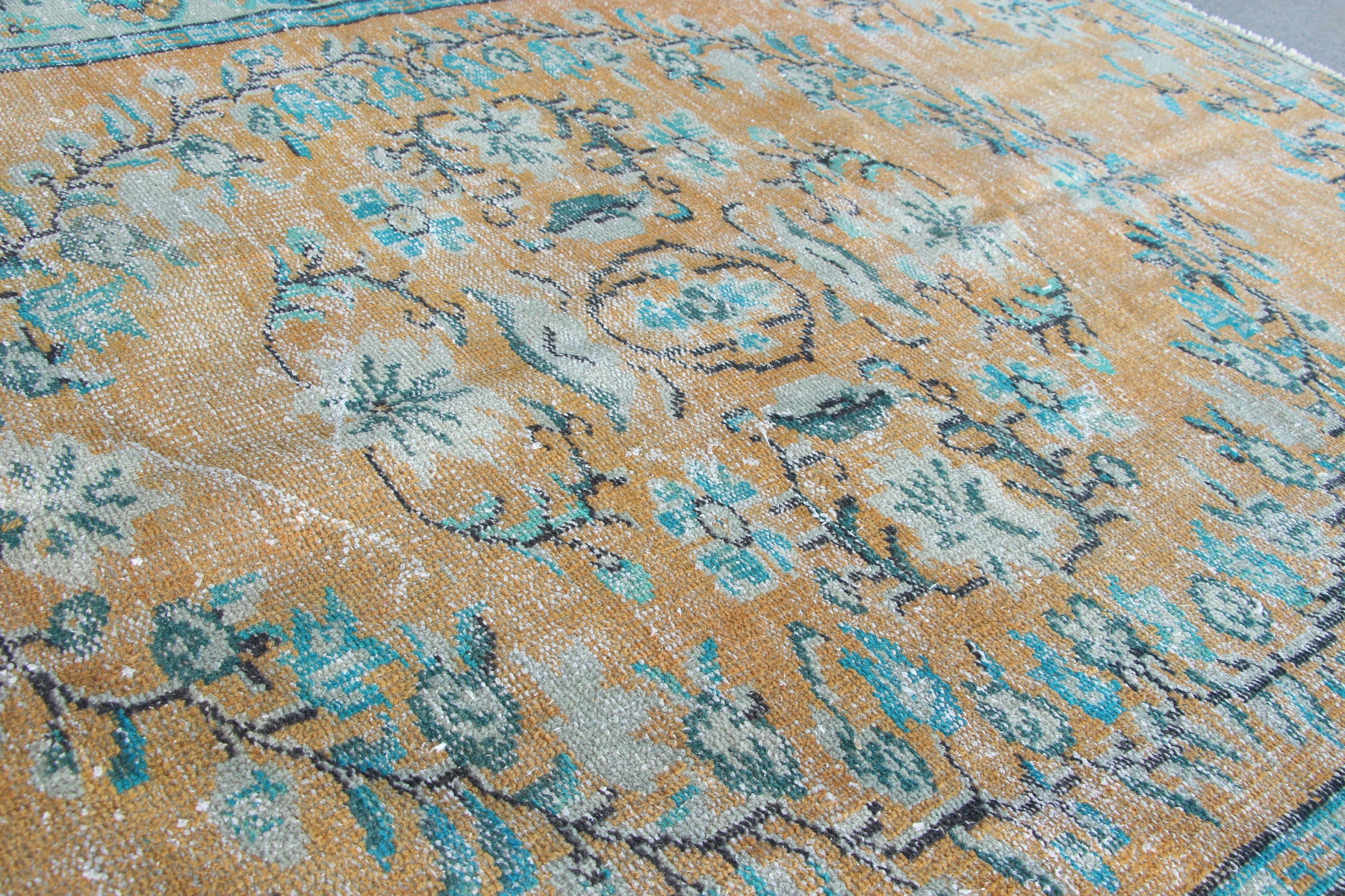 Bedroom Rug, Anatolian Rug, Vintage Rug, Dining Room Rugs, Turkish Rug, 5.2x7.7 ft Large Rugs, Orange Antique Rug, Art Rugs, Kitchen Rug