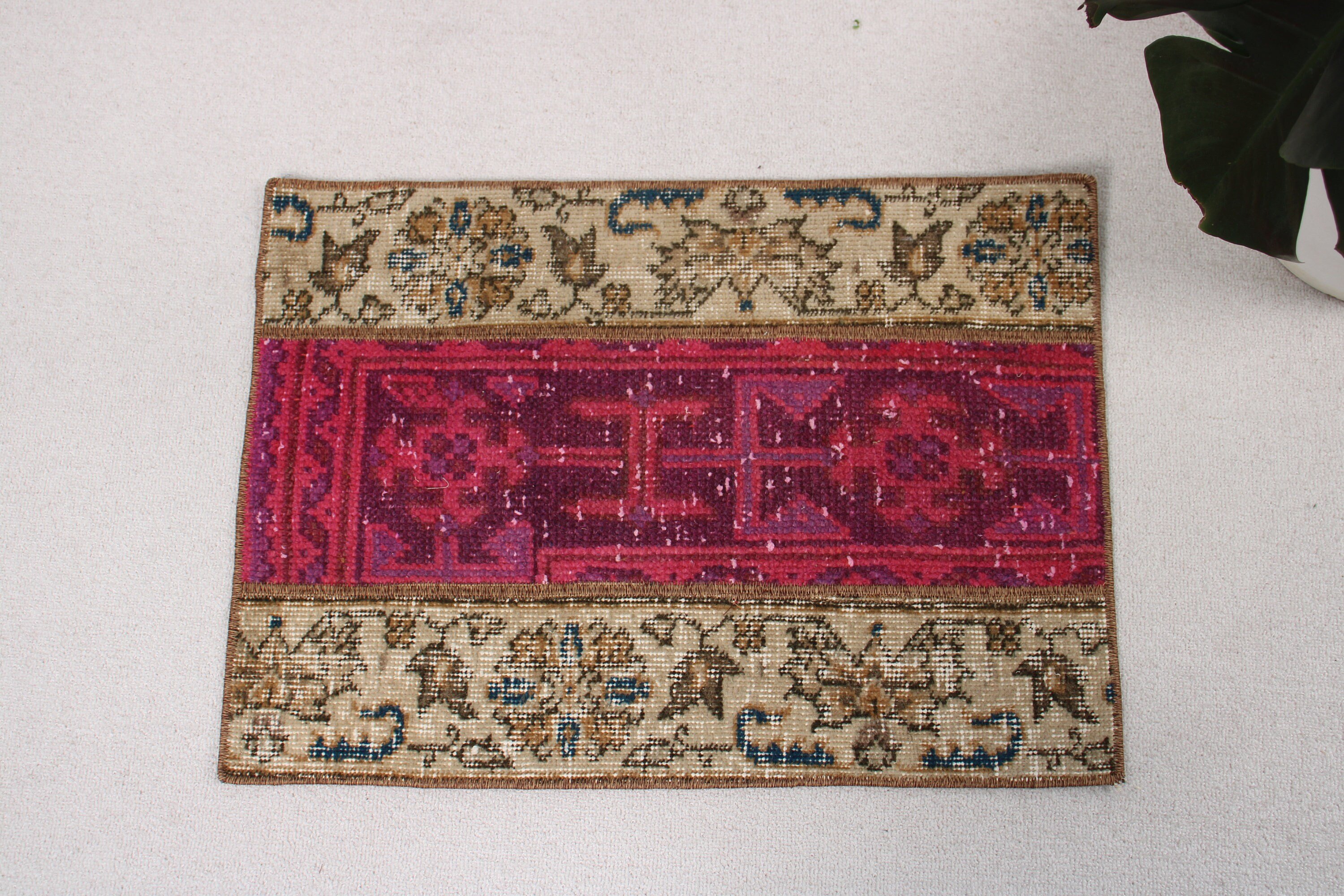 El Dokuma Halı, Lüks Halı, Bej Fas Halıları, Giriş Halısı, Vintage Dekor Halısı, Araba Paspas Halıları, Vintage Halı, Türk Halısı, 1.6x2.3 ft Küçük Halı