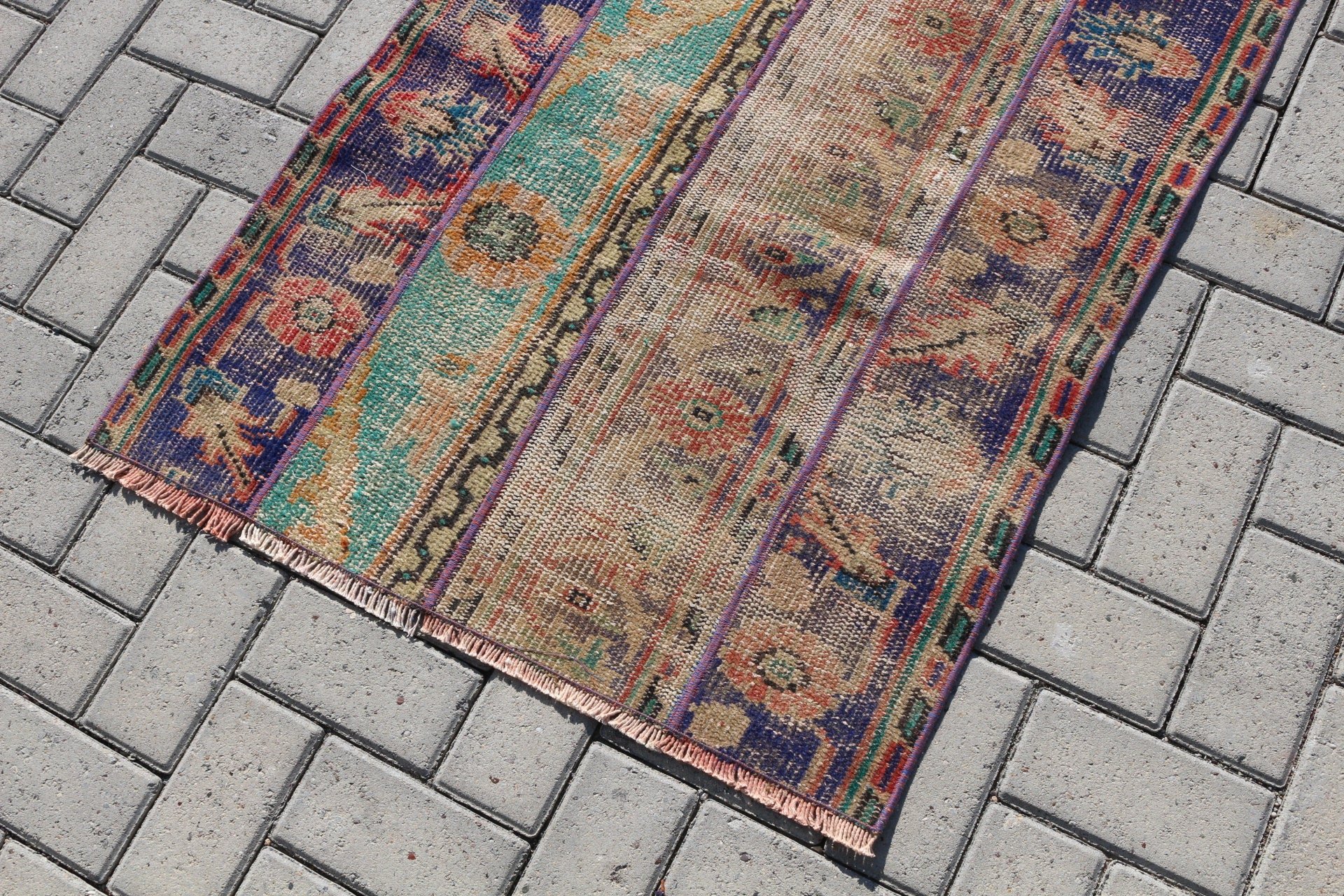 Bathroom Rugs, Anatolian Rug, Blue  2.6x3.3 ft Small Rug, Kitchen Rug, Vintage Rug, Cool Rug, Turkish Rug, Rugs for Bathroom