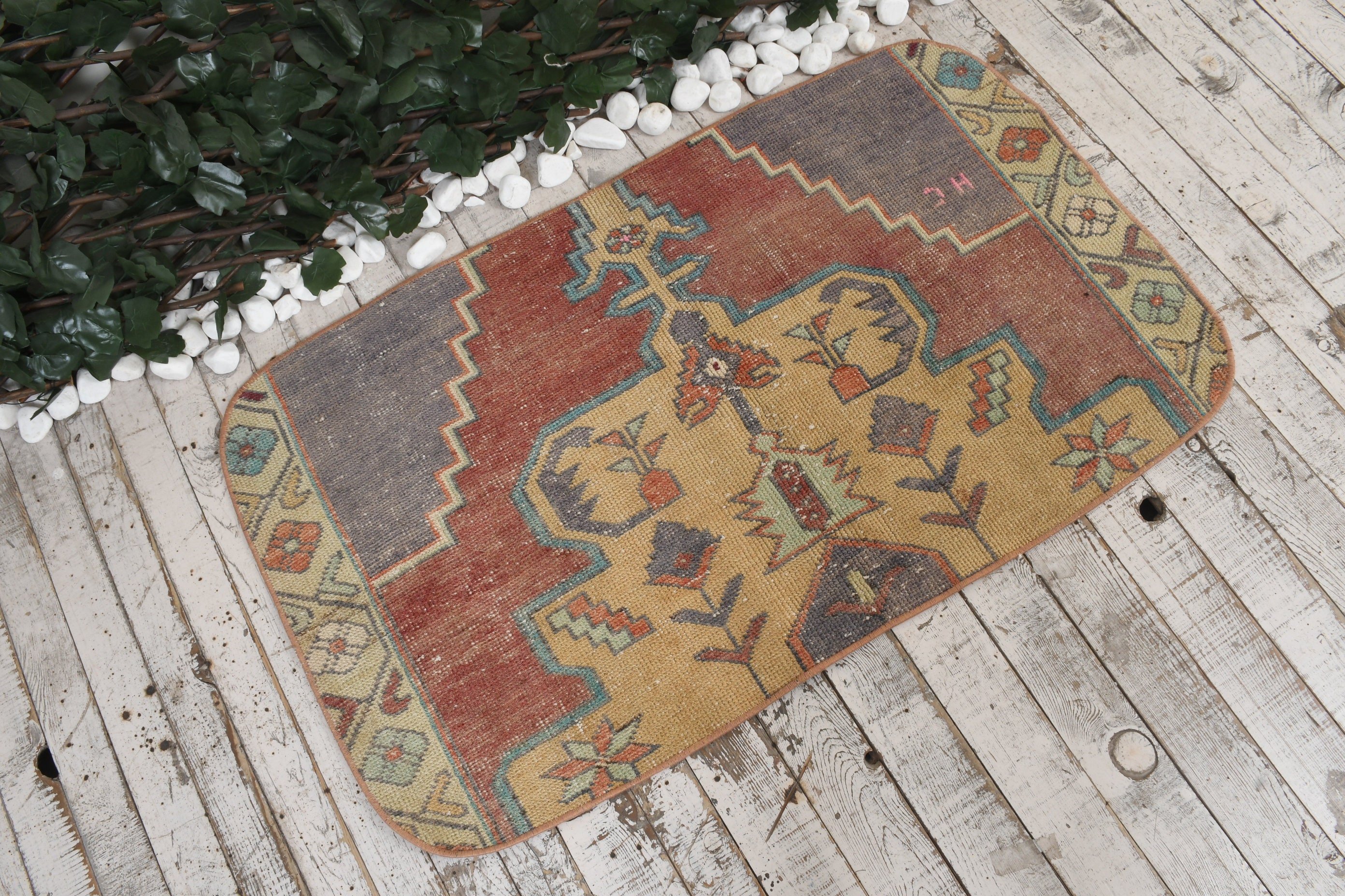 Kitchen Rugs, Personalized Door Mat Rug Rugs, Vintage Rugs, Turkish Rugs, 2.1x3.6 ft Small Rugs, Bath Rug, Rugs for Entry, Home Decor Rugs