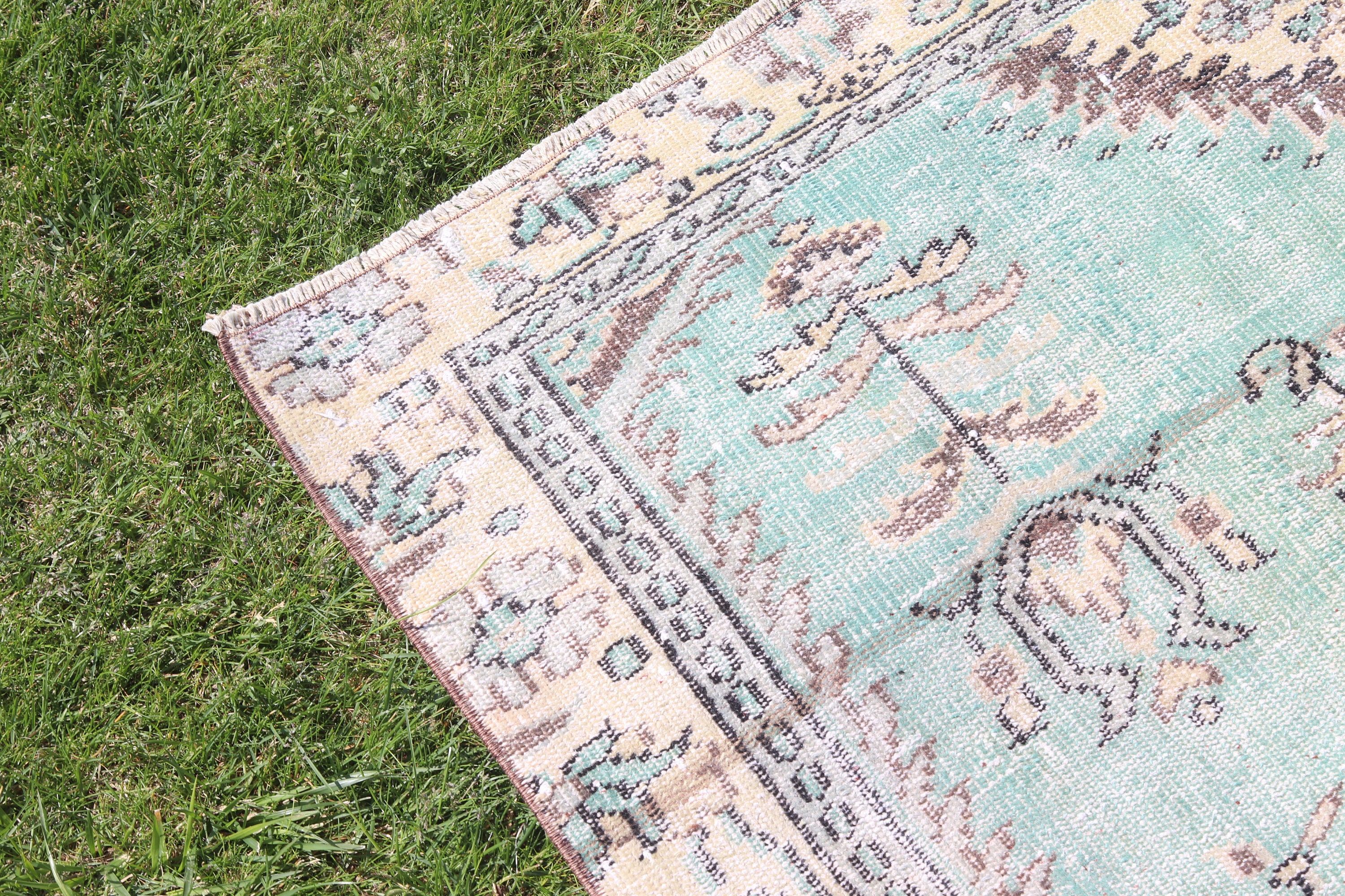 Geometric Rug, Floor Rug, Large Vintage Rug, Green Oushak Rugs, 5.8x8.2 ft Large Rugs, Turkish Rug, Vintage Rug, Moroccan Rugs, Bedroom Rug